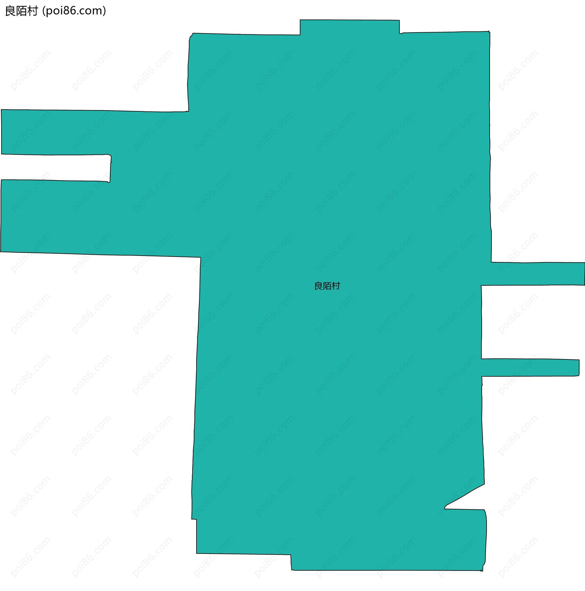 良陌村边界地图