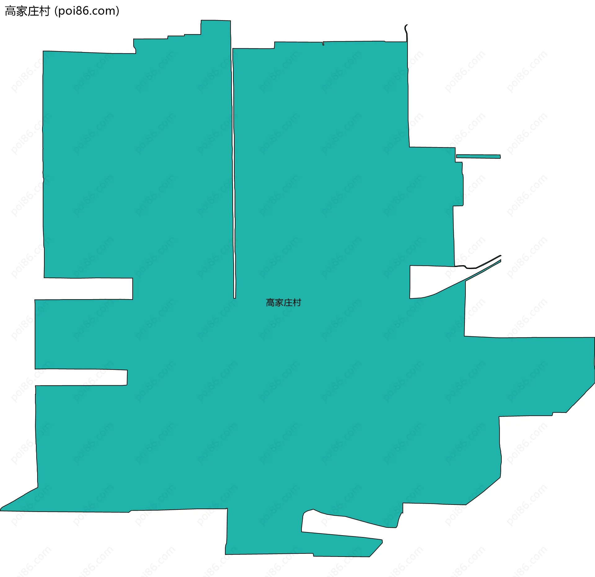 高家庄村边界地图