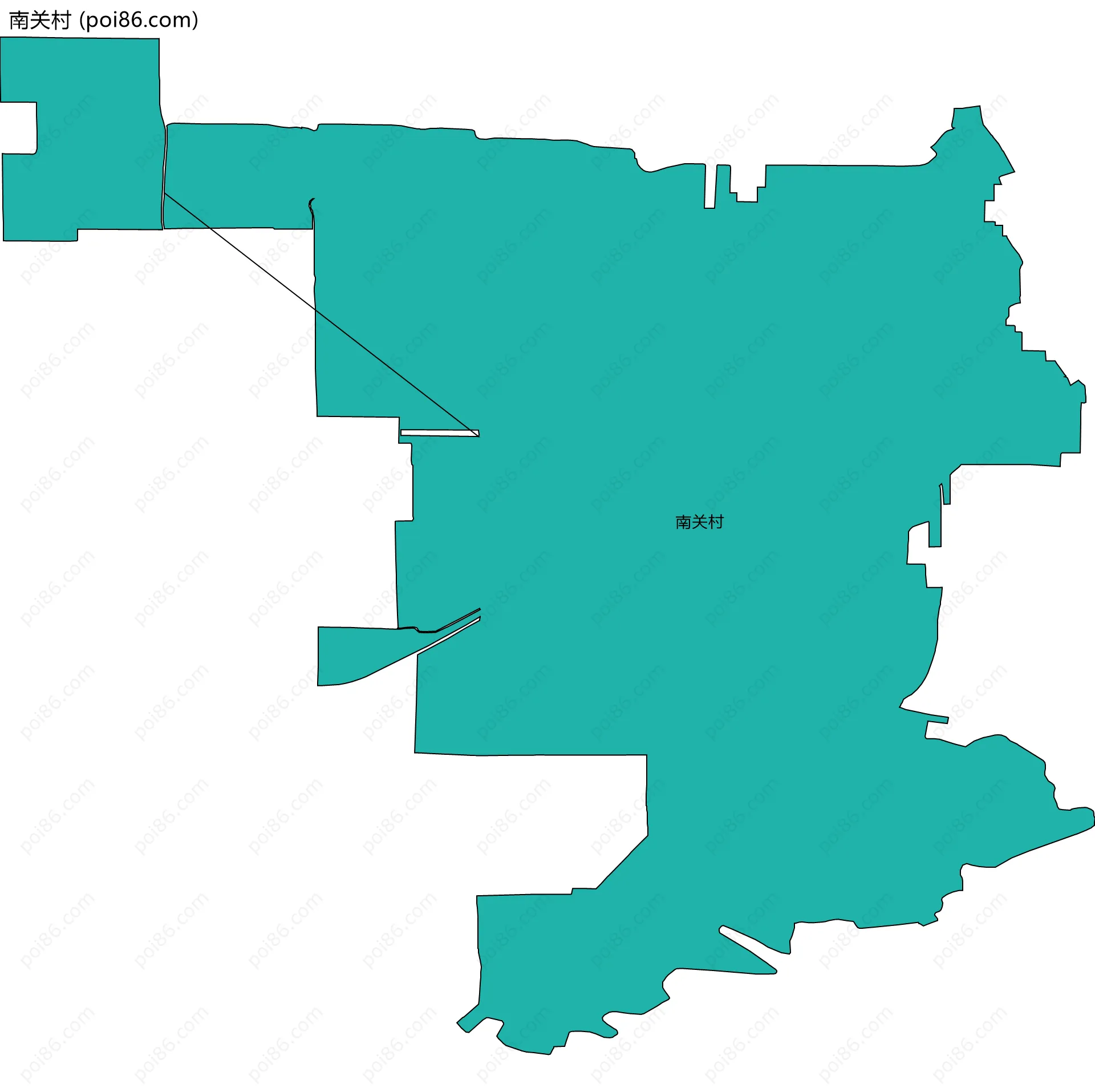南关村边界地图