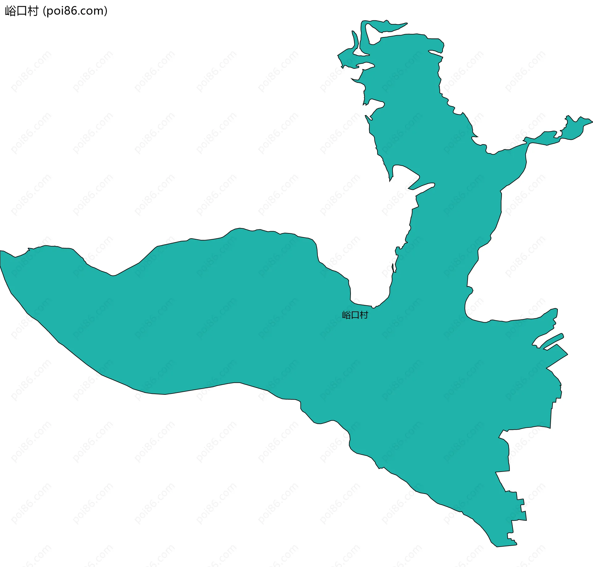 峪口村边界地图