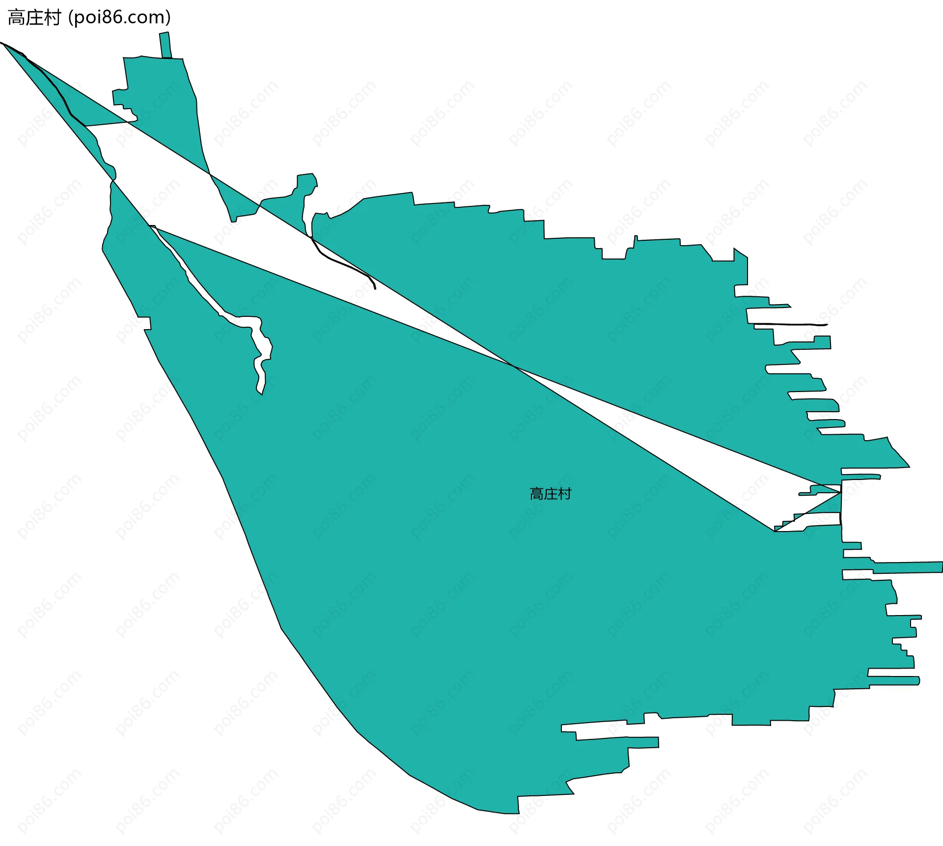 高庄村边界地图