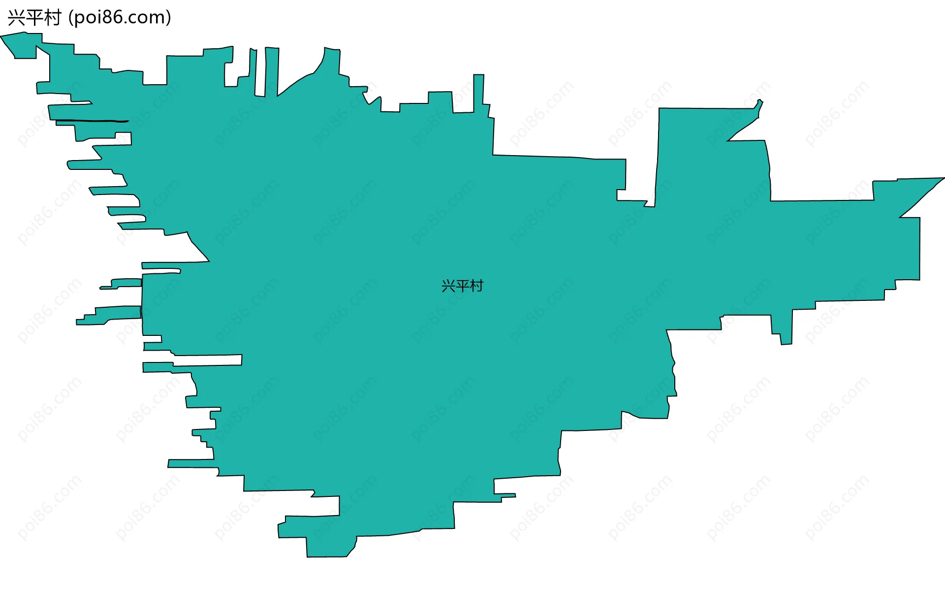 兴平村边界地图