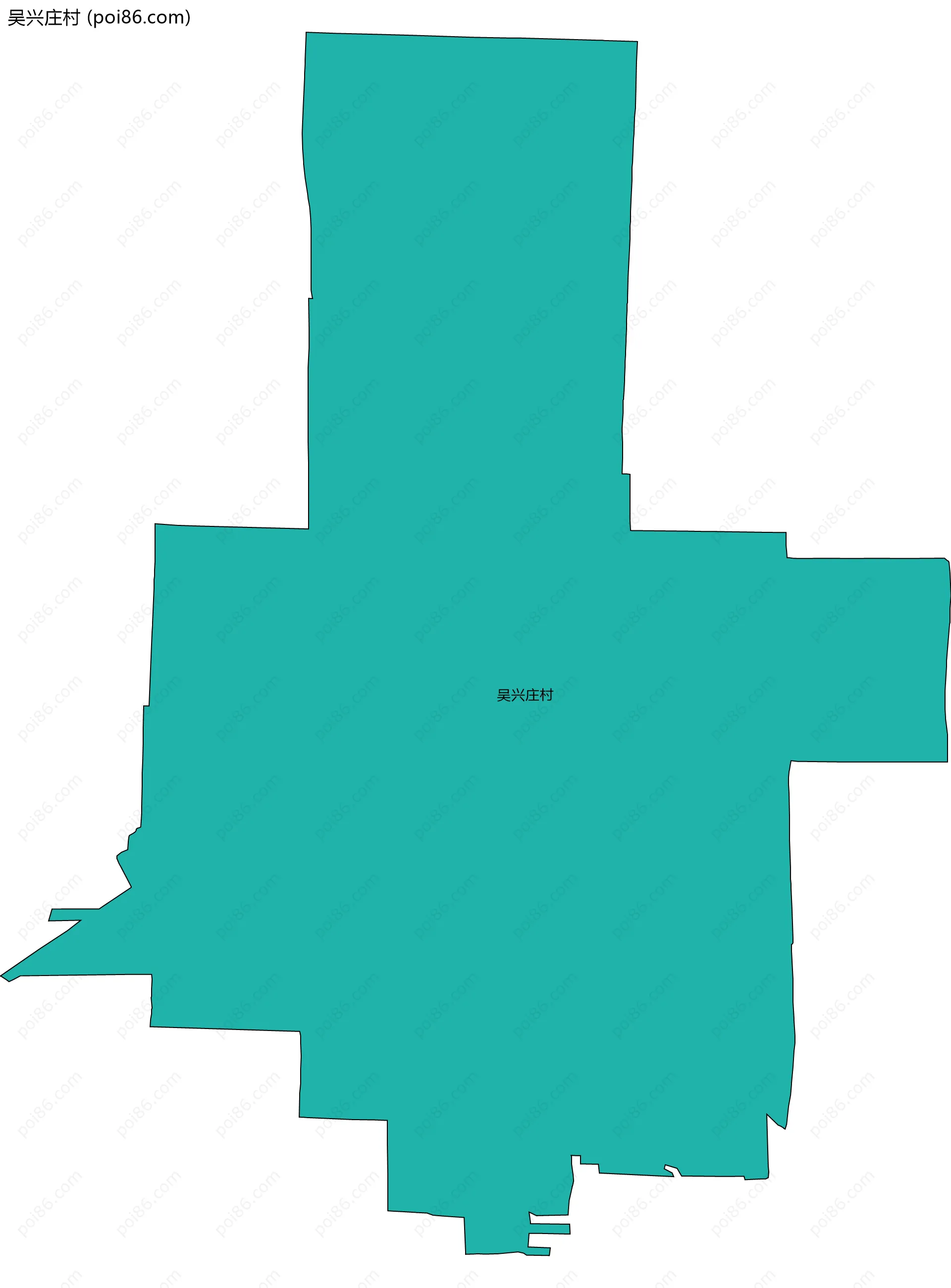 吴兴庄村边界地图