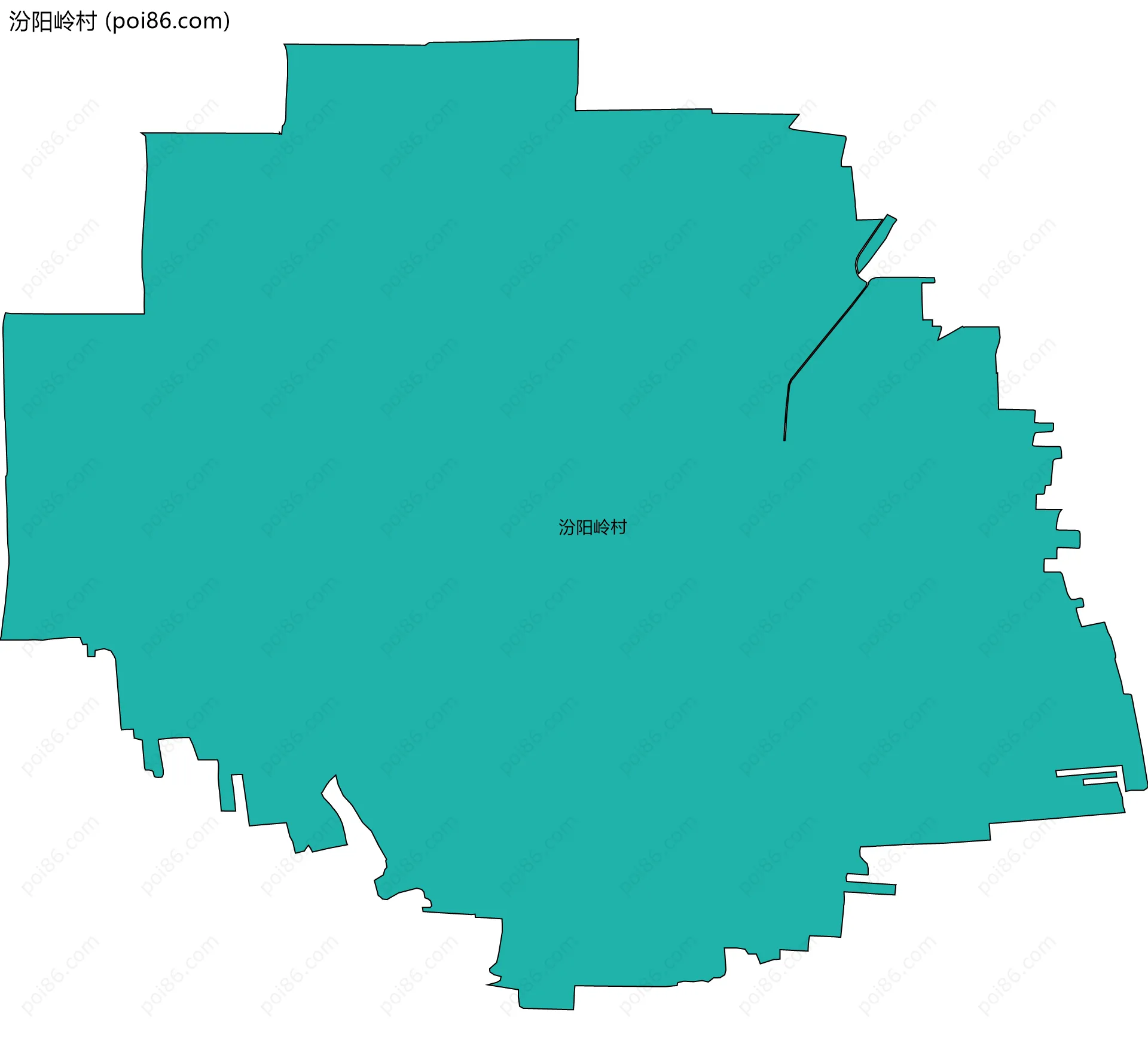 汾阳岭村边界地图