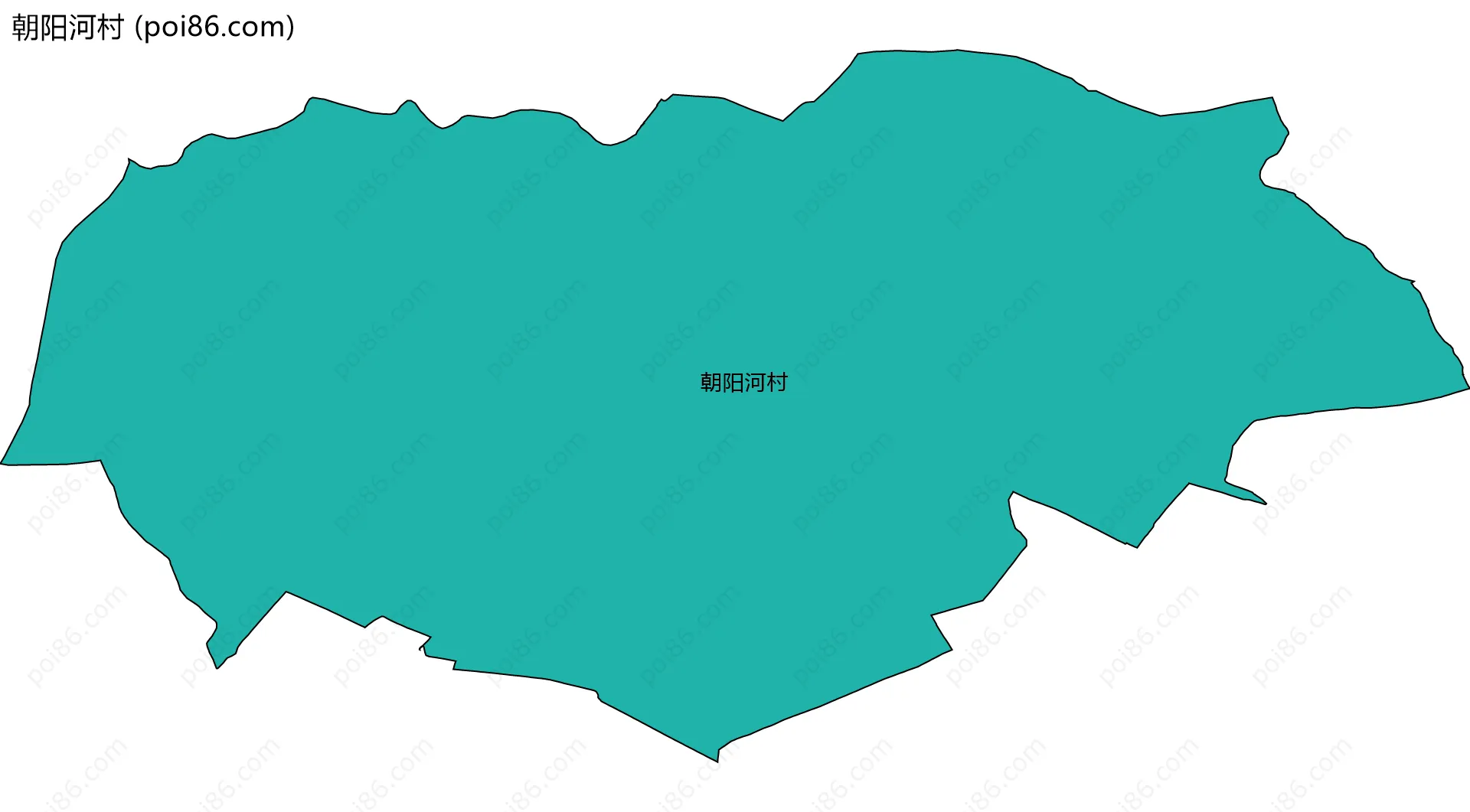 朝阳河村边界地图