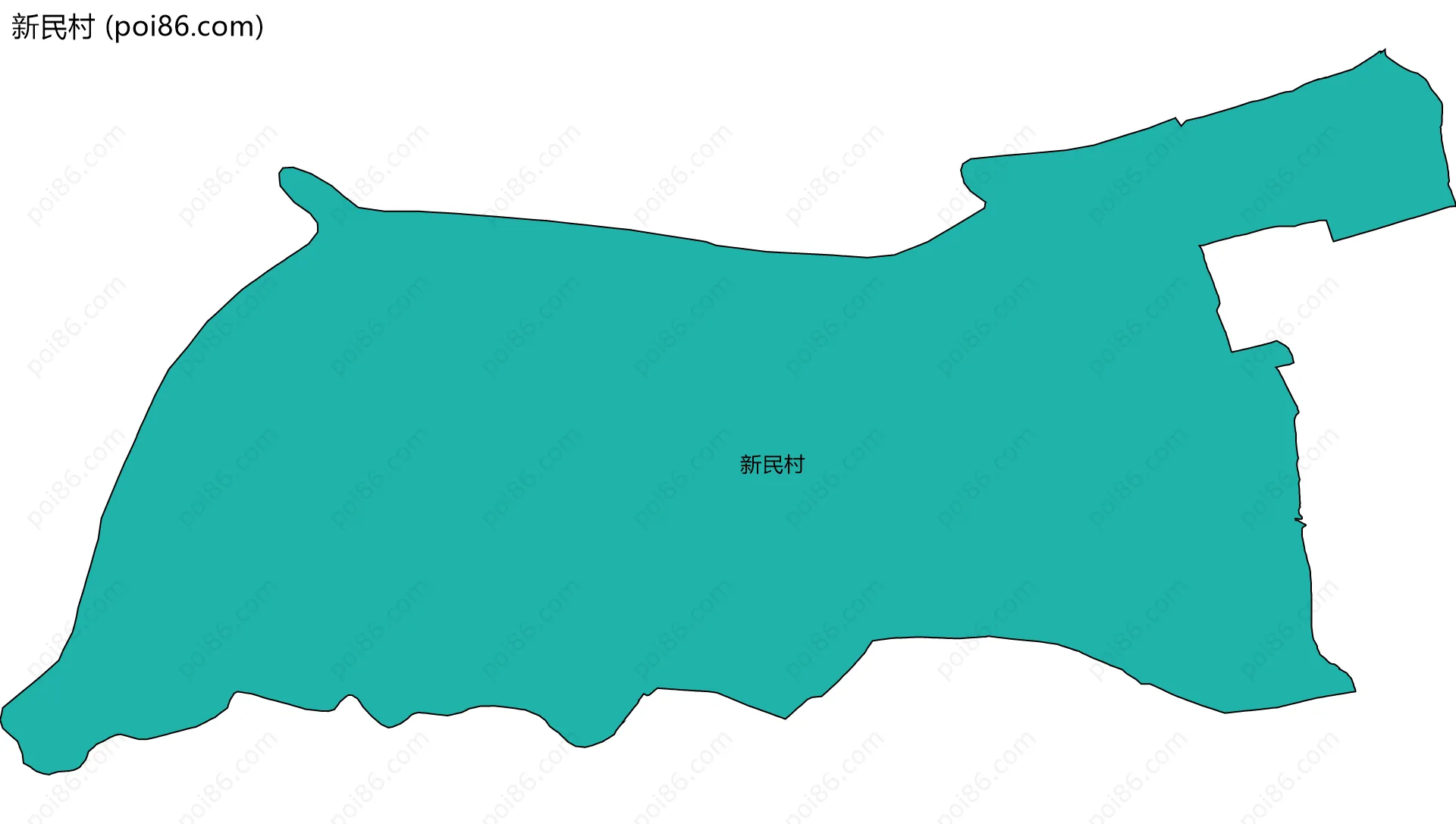 新民村边界地图