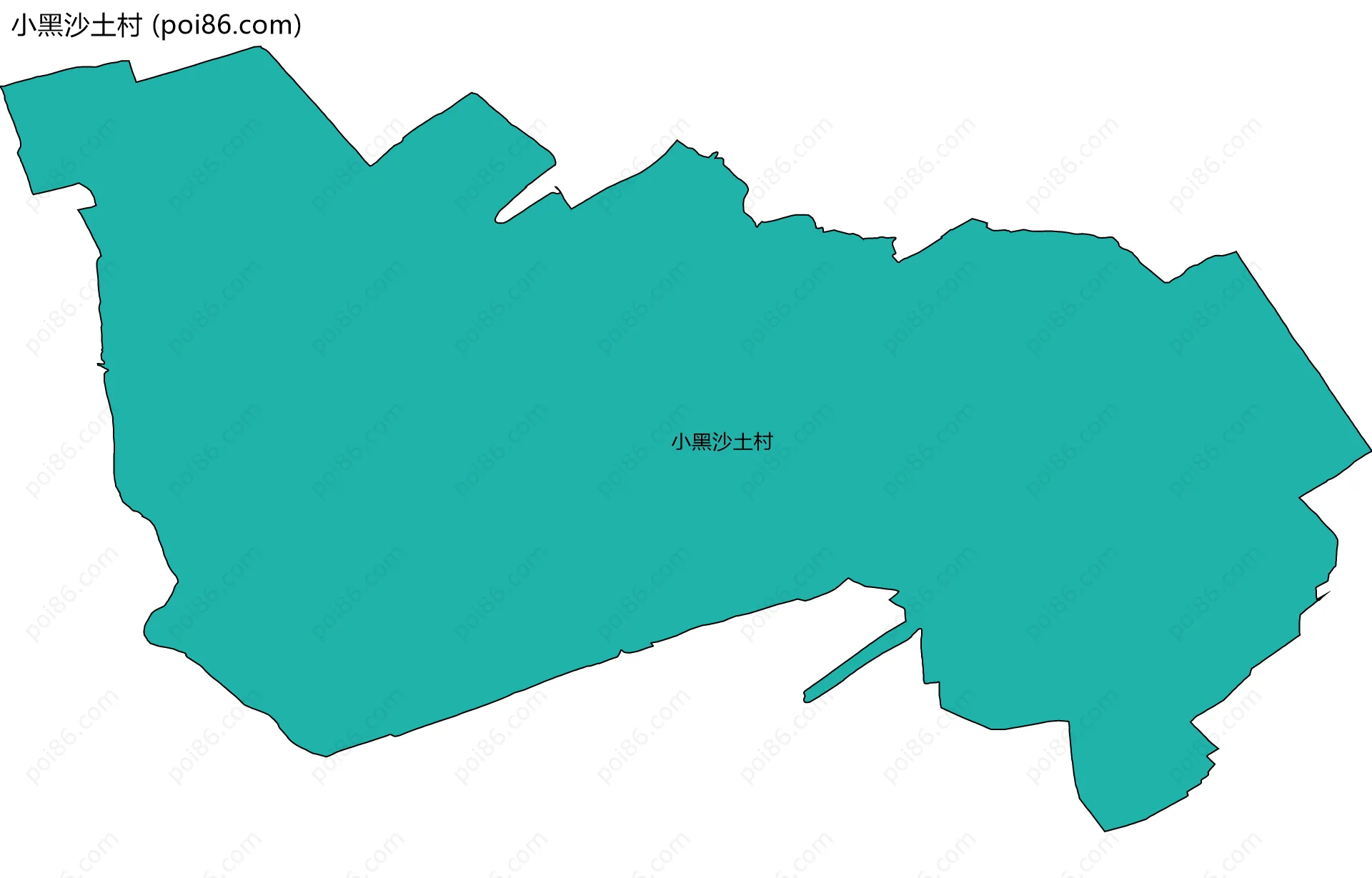 小黑沙土村边界地图