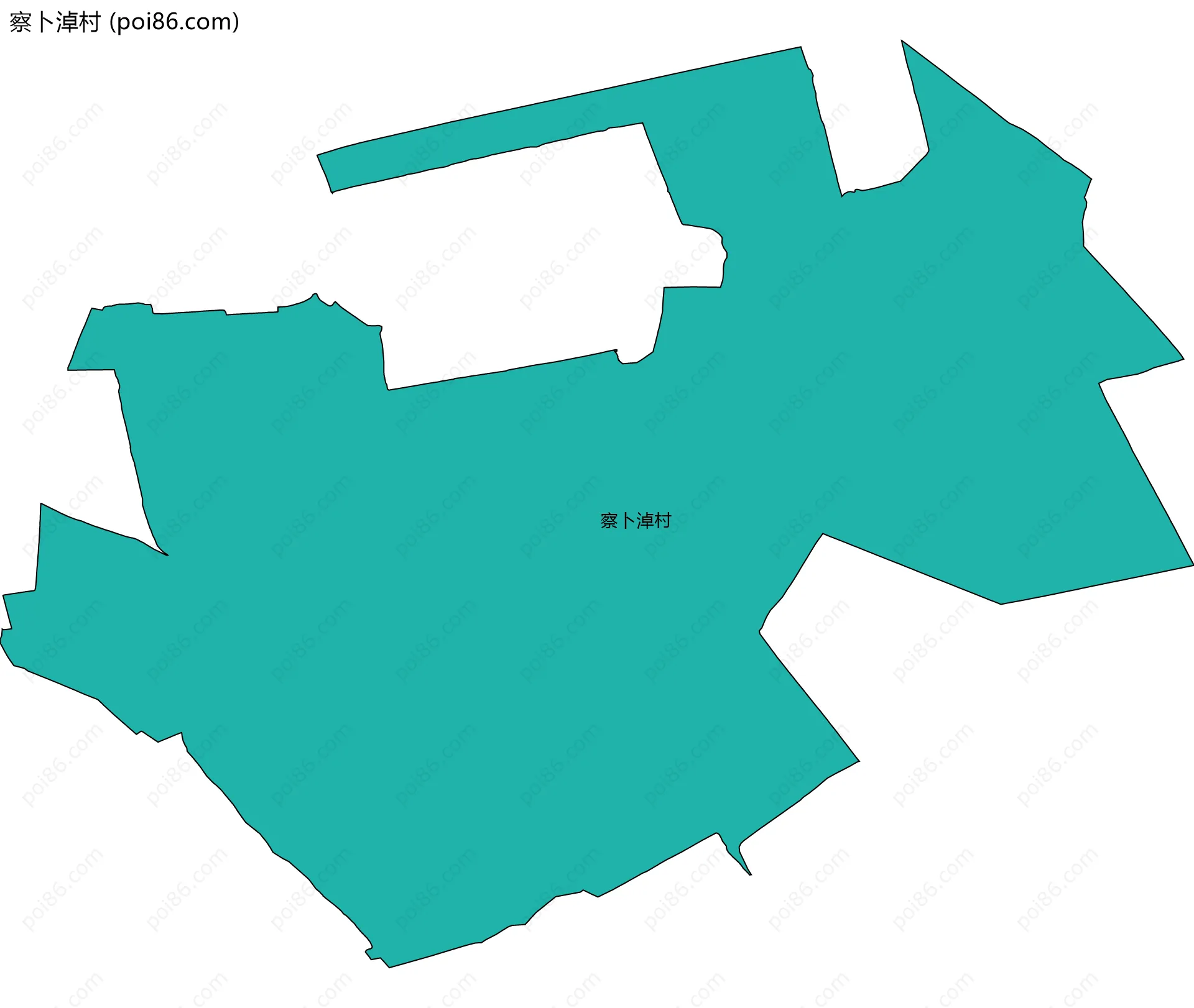 察卜淖村边界地图