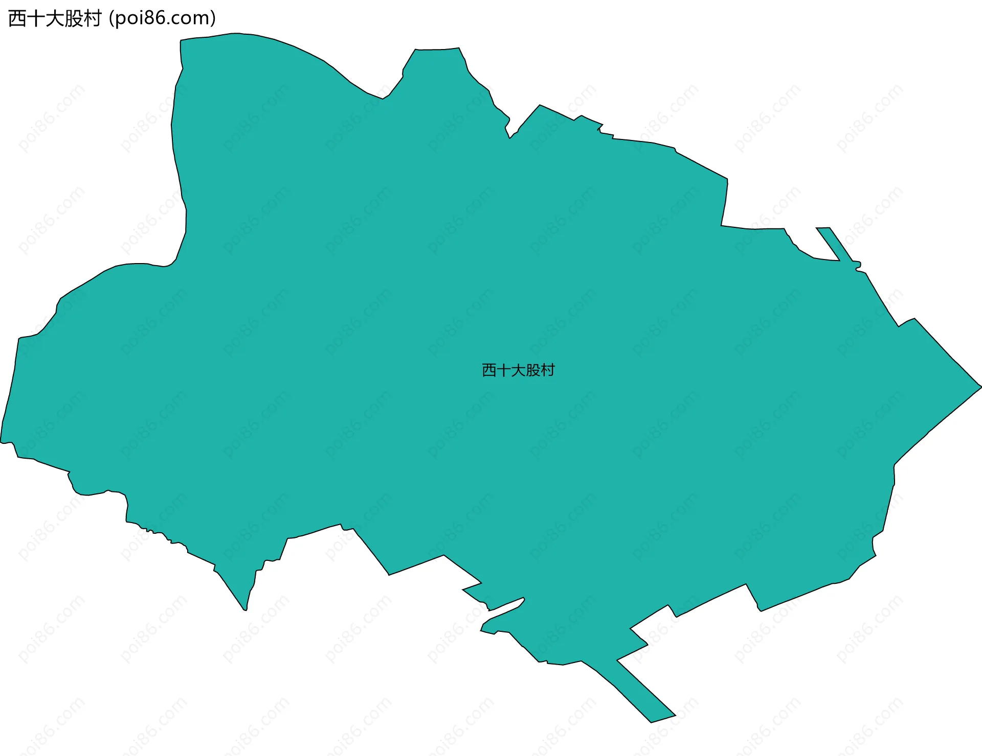 西十大股村边界地图