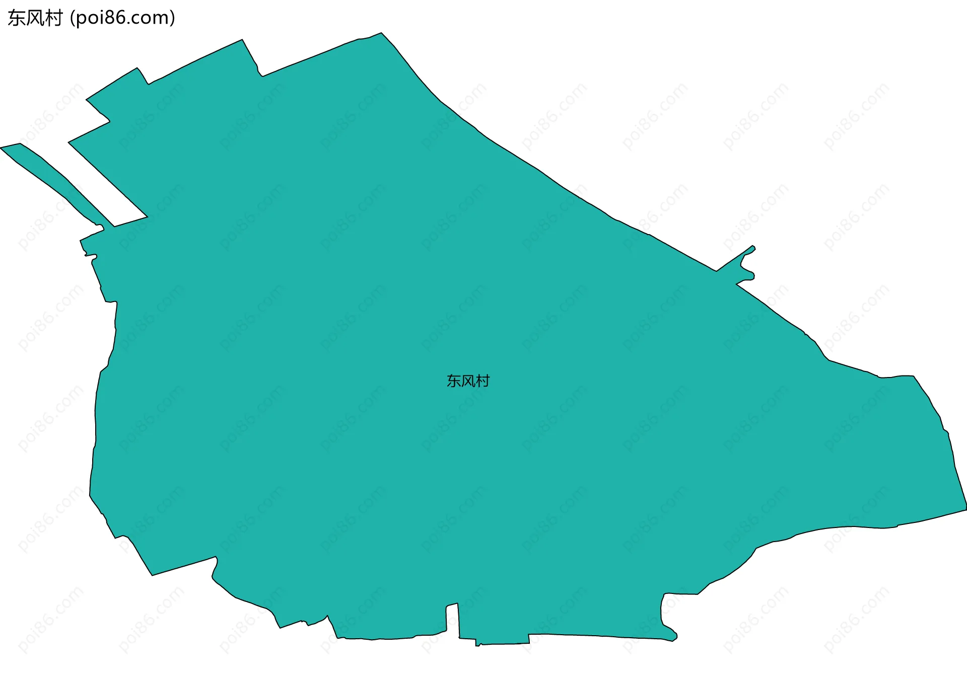 东风村边界地图