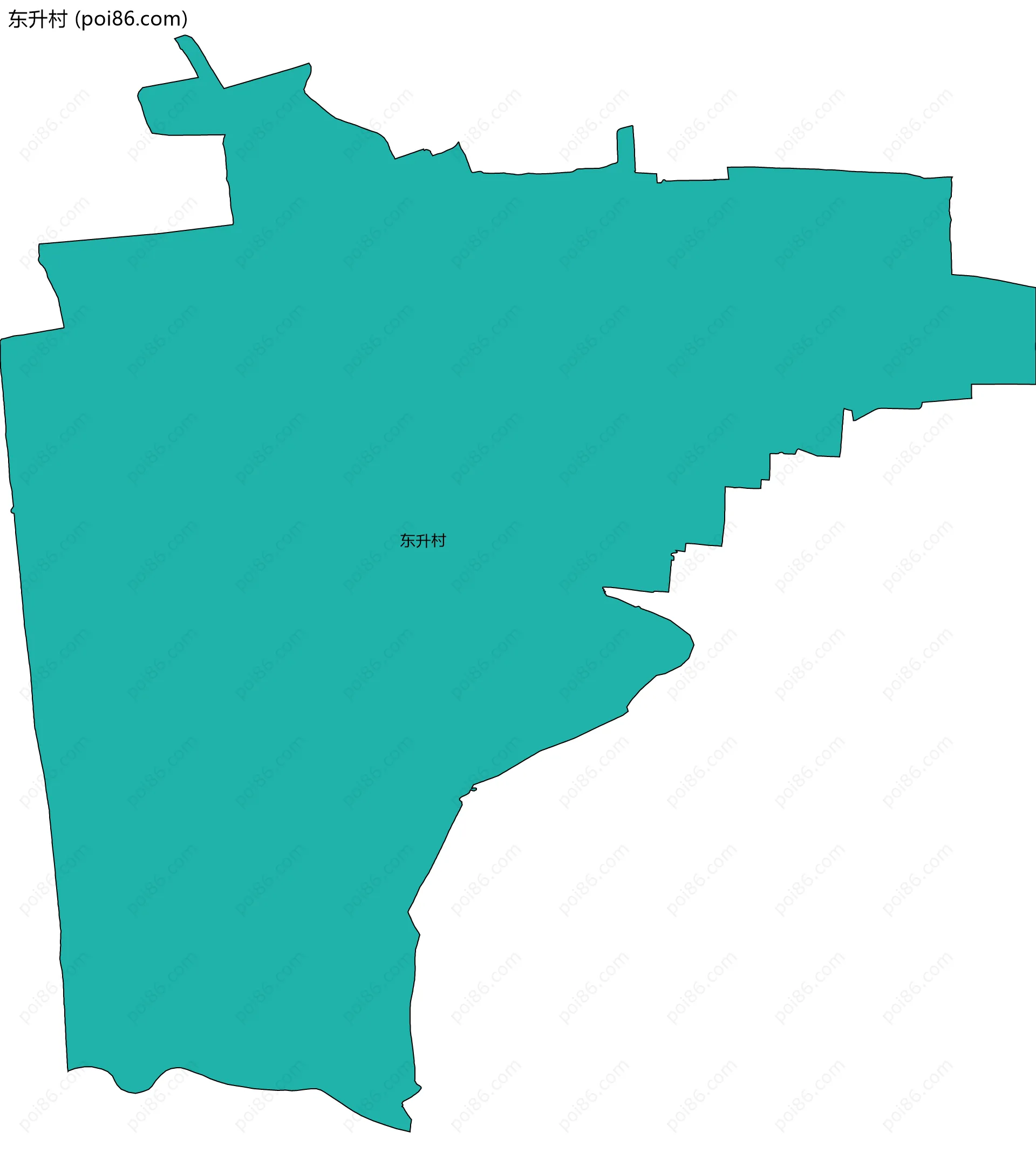 东升村边界地图