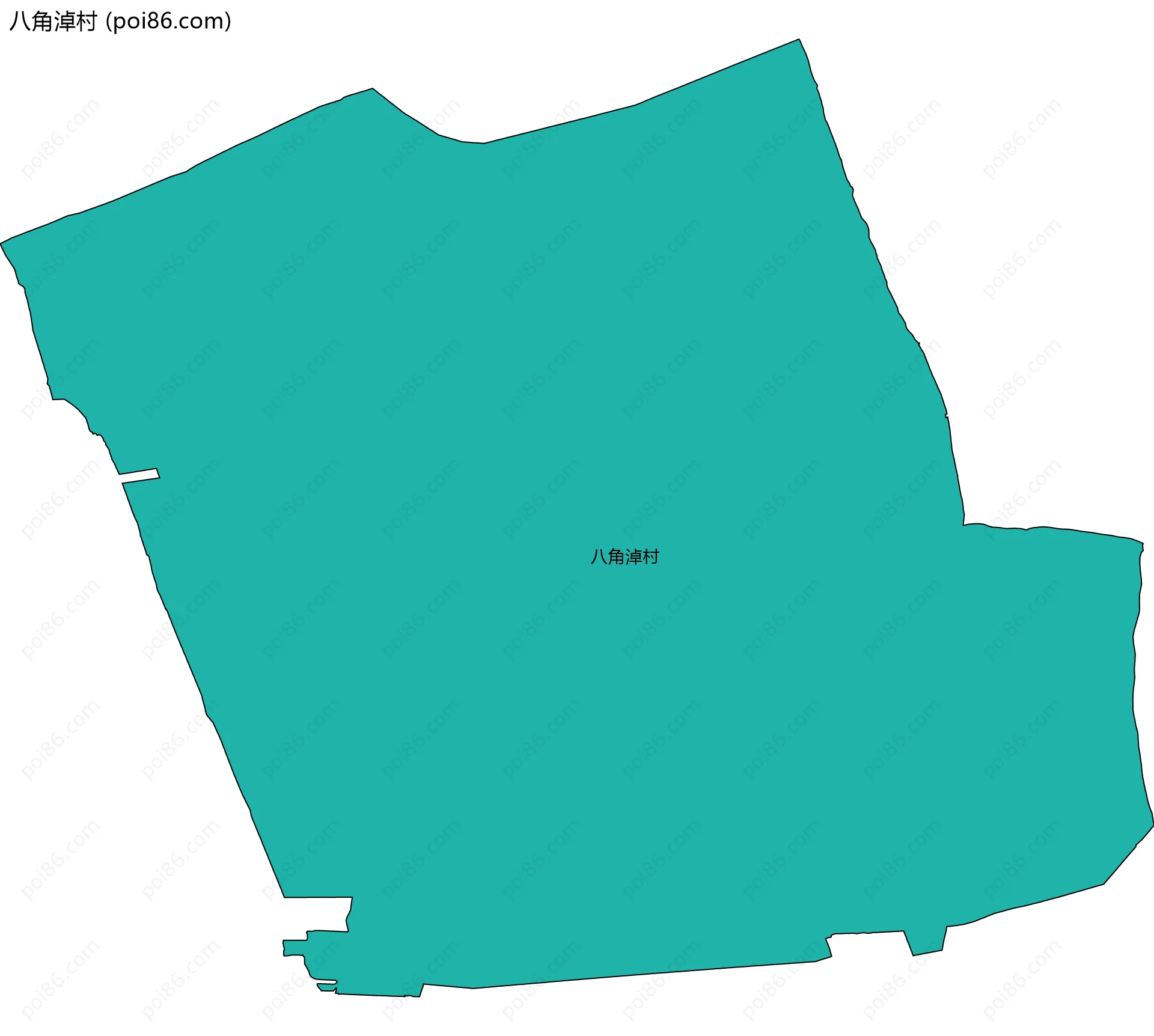 八角淖村边界地图