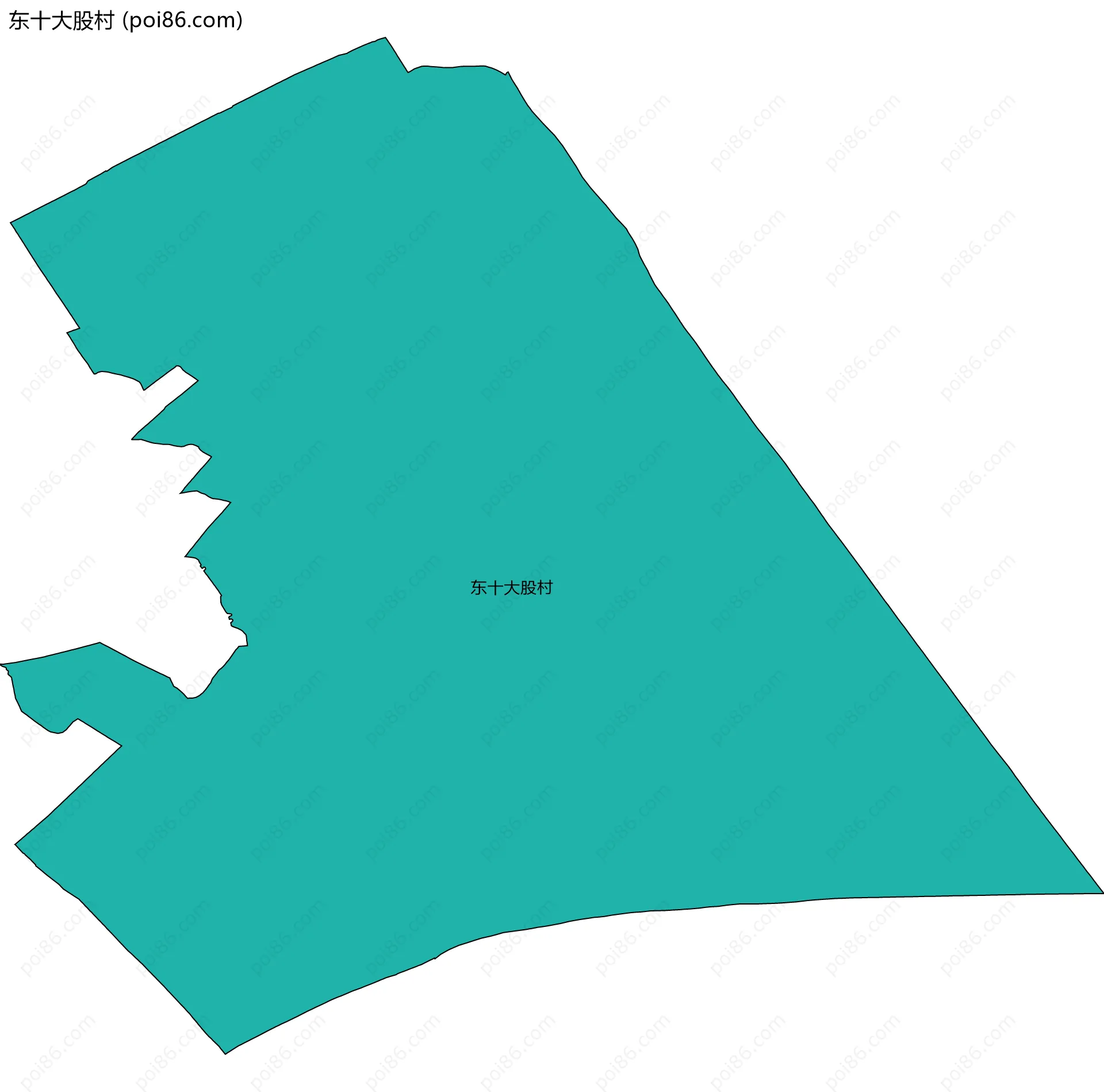 东十大股村边界地图