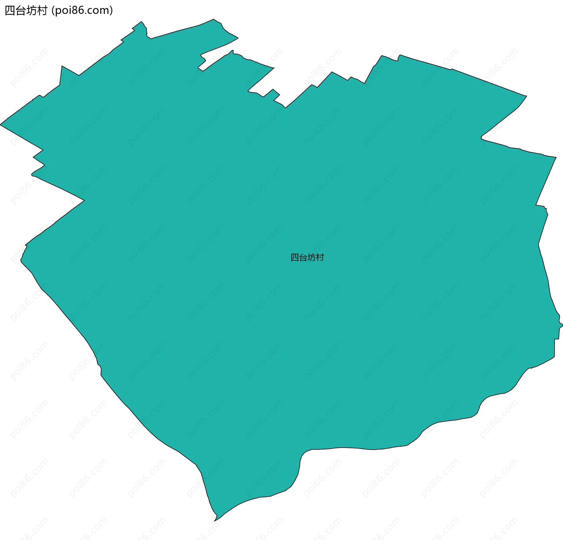 四台坊村边界地图