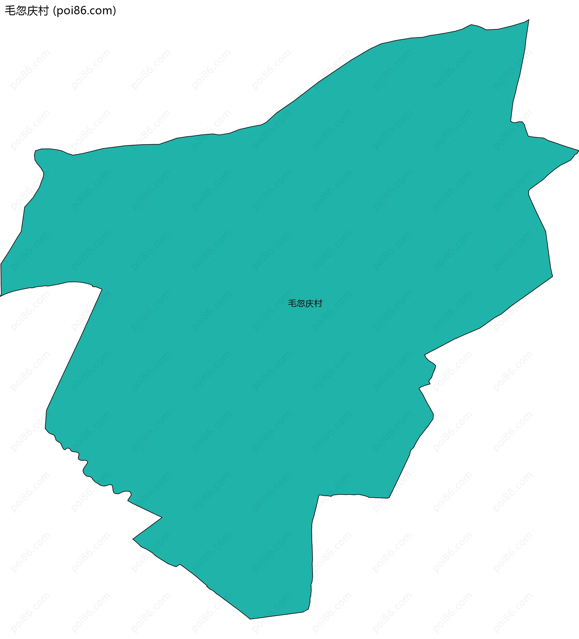 毛忽庆村边界地图