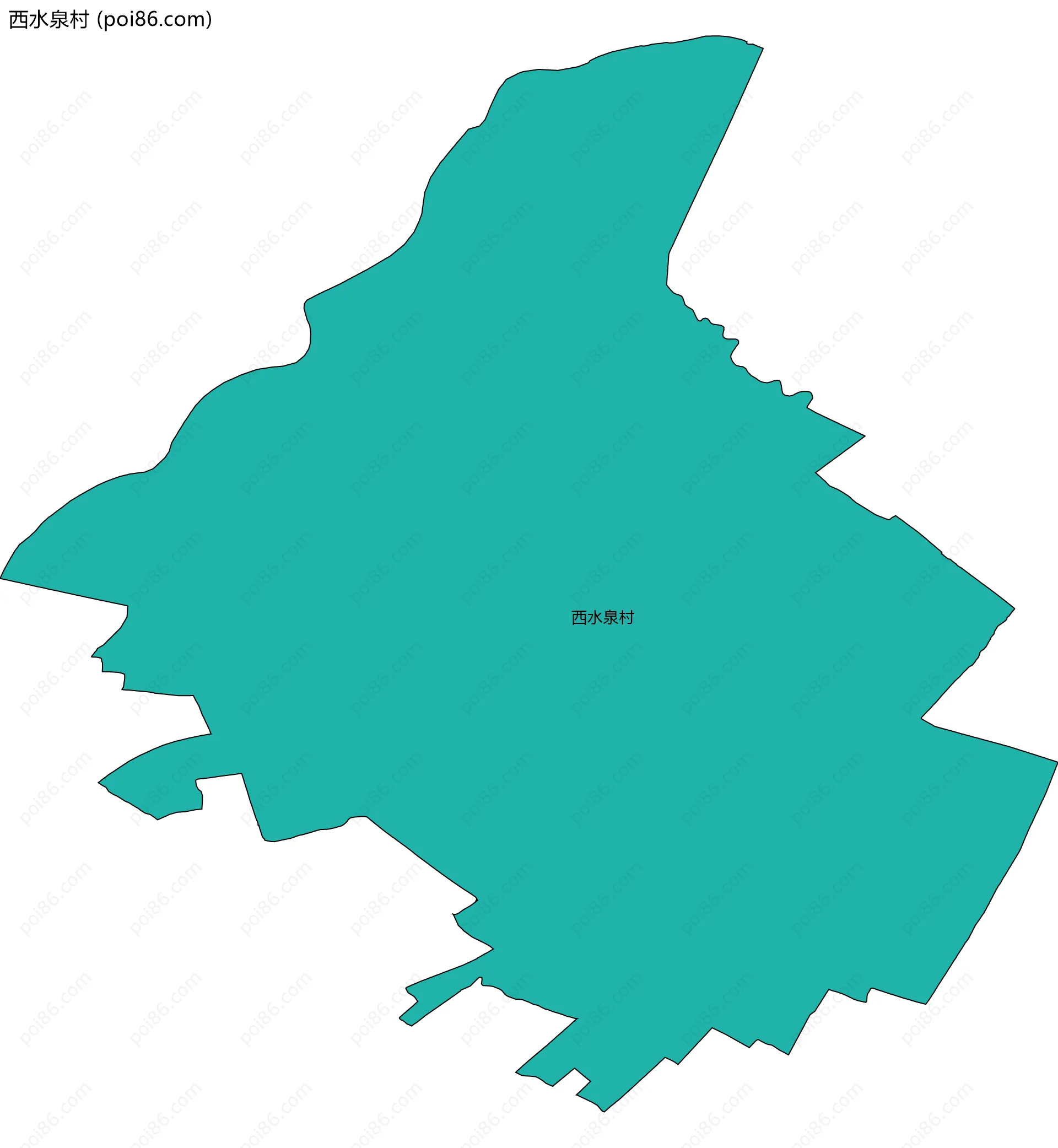 西水泉村边界地图