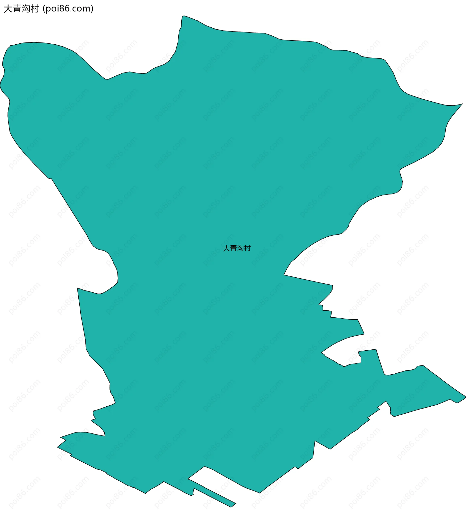 大青沟村边界地图