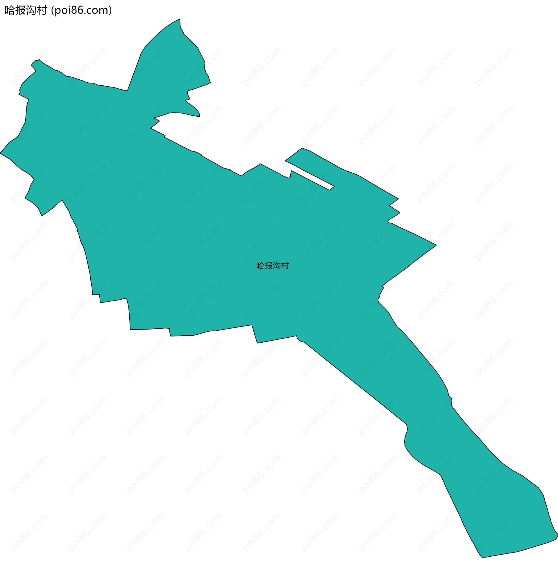 哈报沟村边界地图