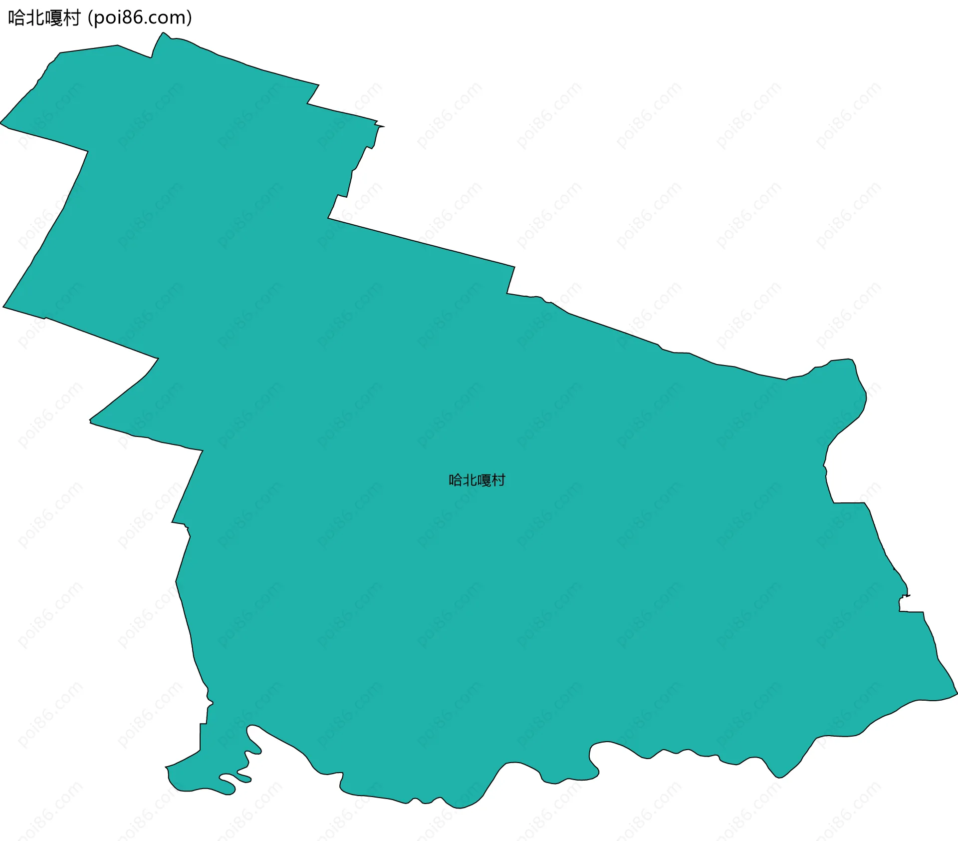 哈北嘎村边界地图