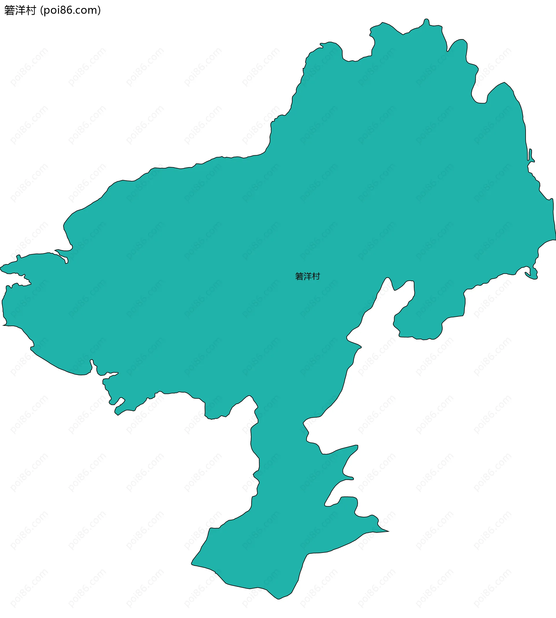 箬洋村边界地图
