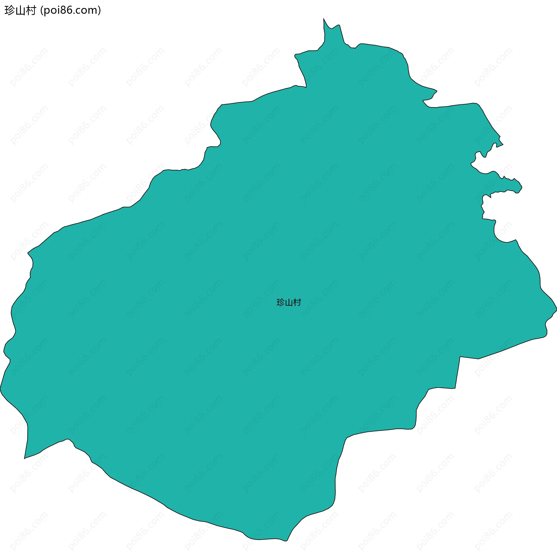 珍山村边界地图