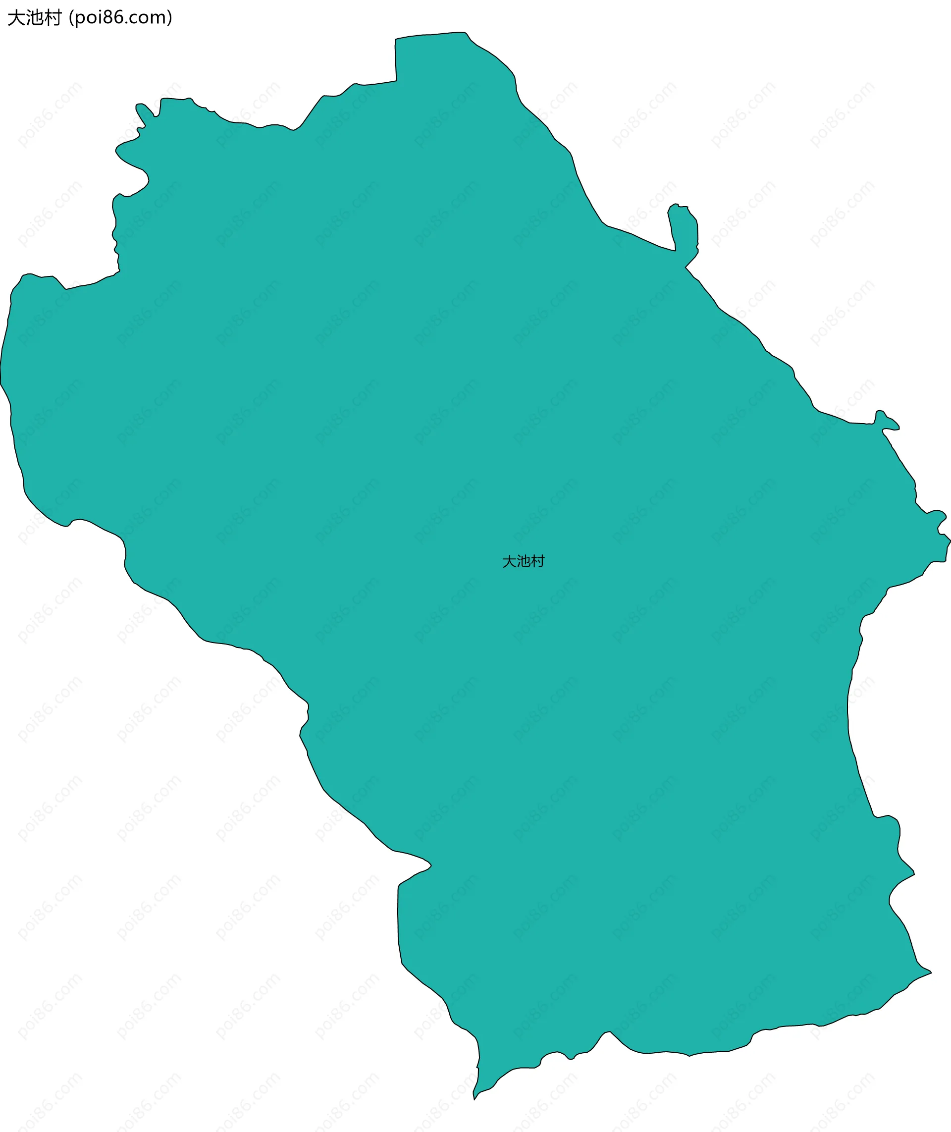 大池村边界地图