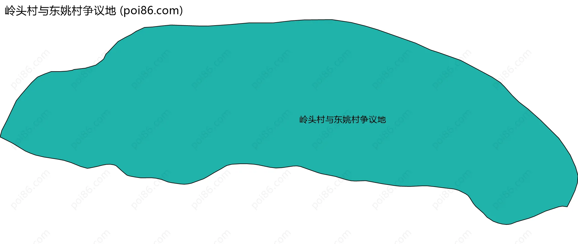 岭头村与东姚村争议地边界地图