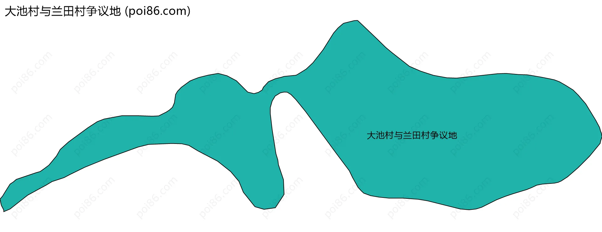 大池村与兰田村争议地边界地图
