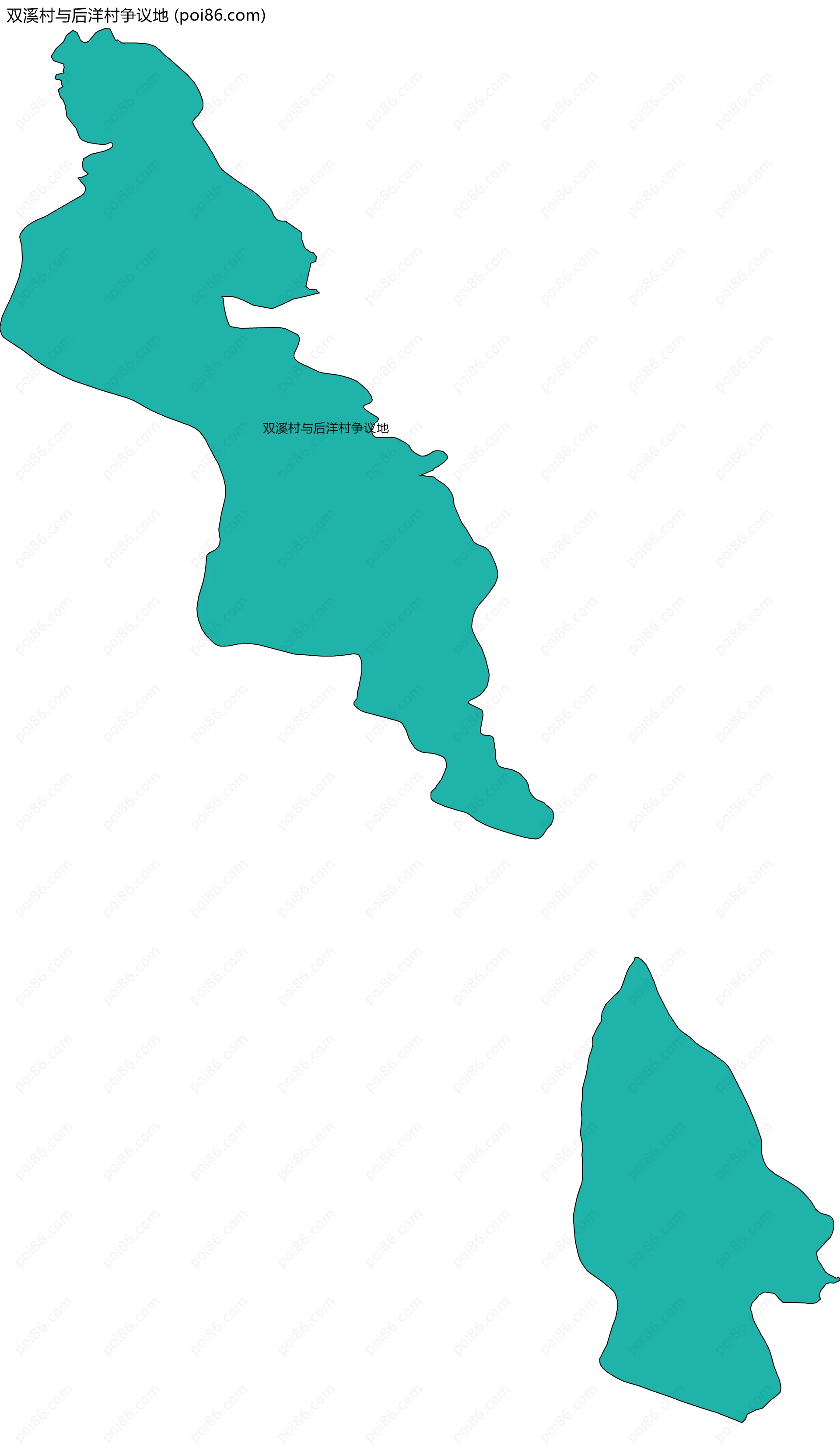 双溪村与后洋村争议地边界地图