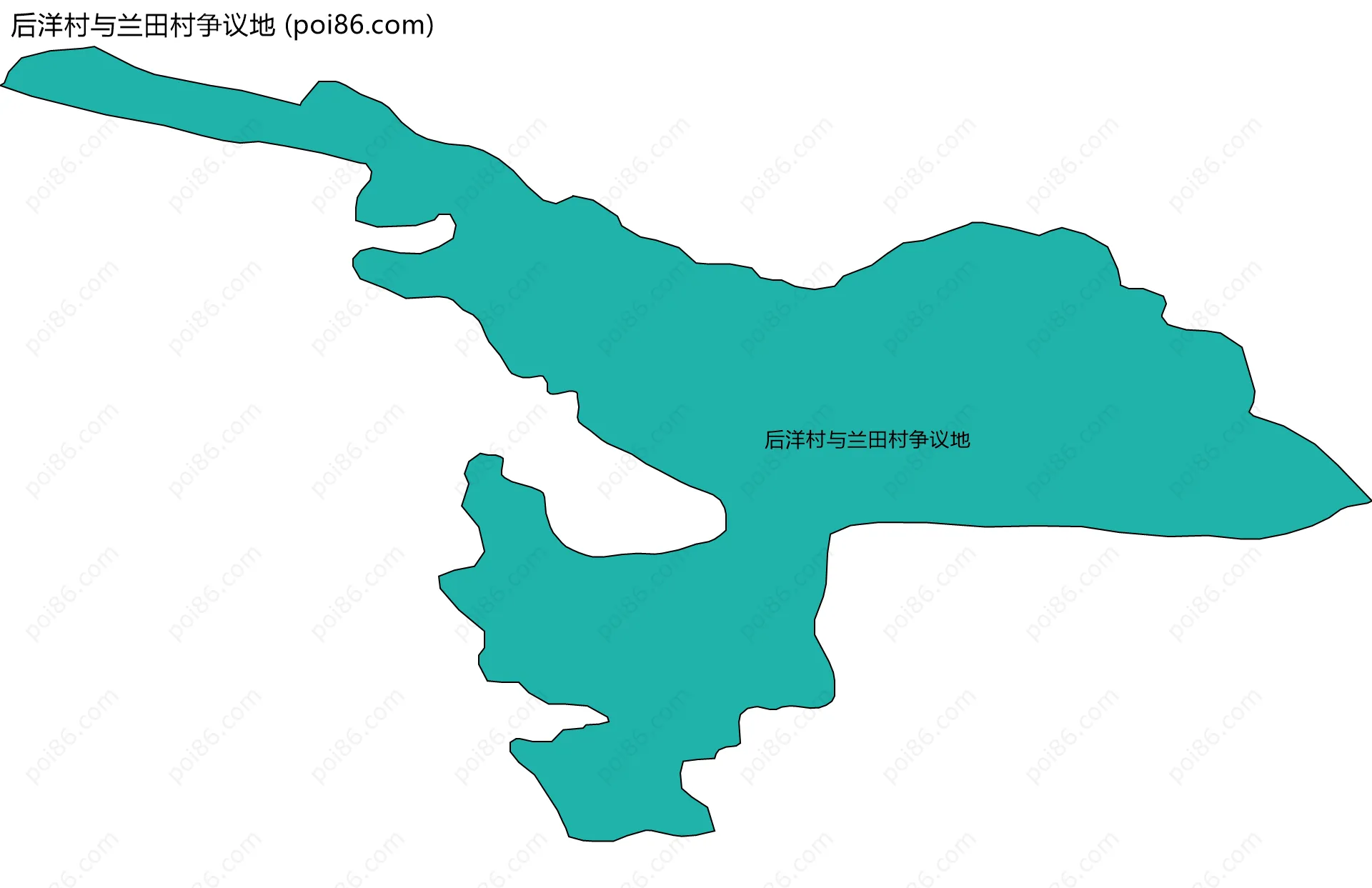 后洋村与兰田村争议地边界地图