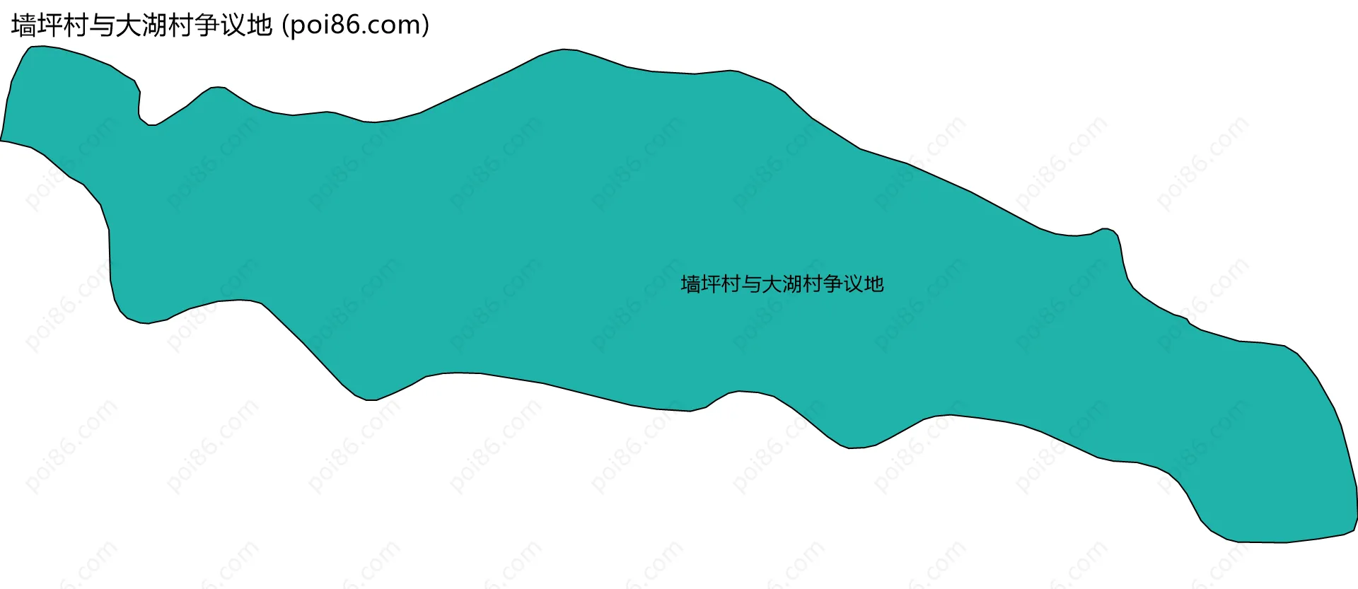 墙坪村与大湖村争议地边界地图