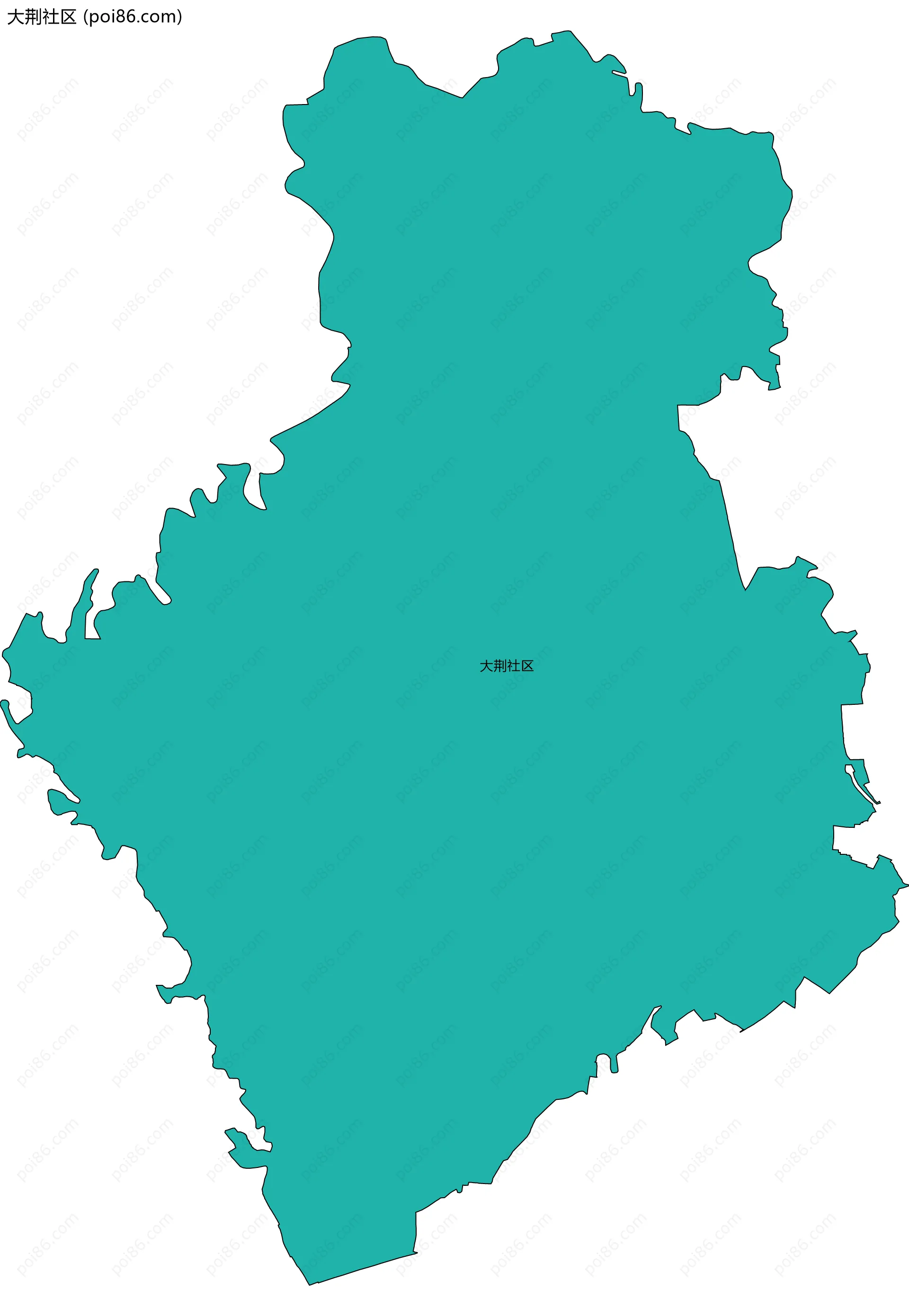 大荆社区边界地图