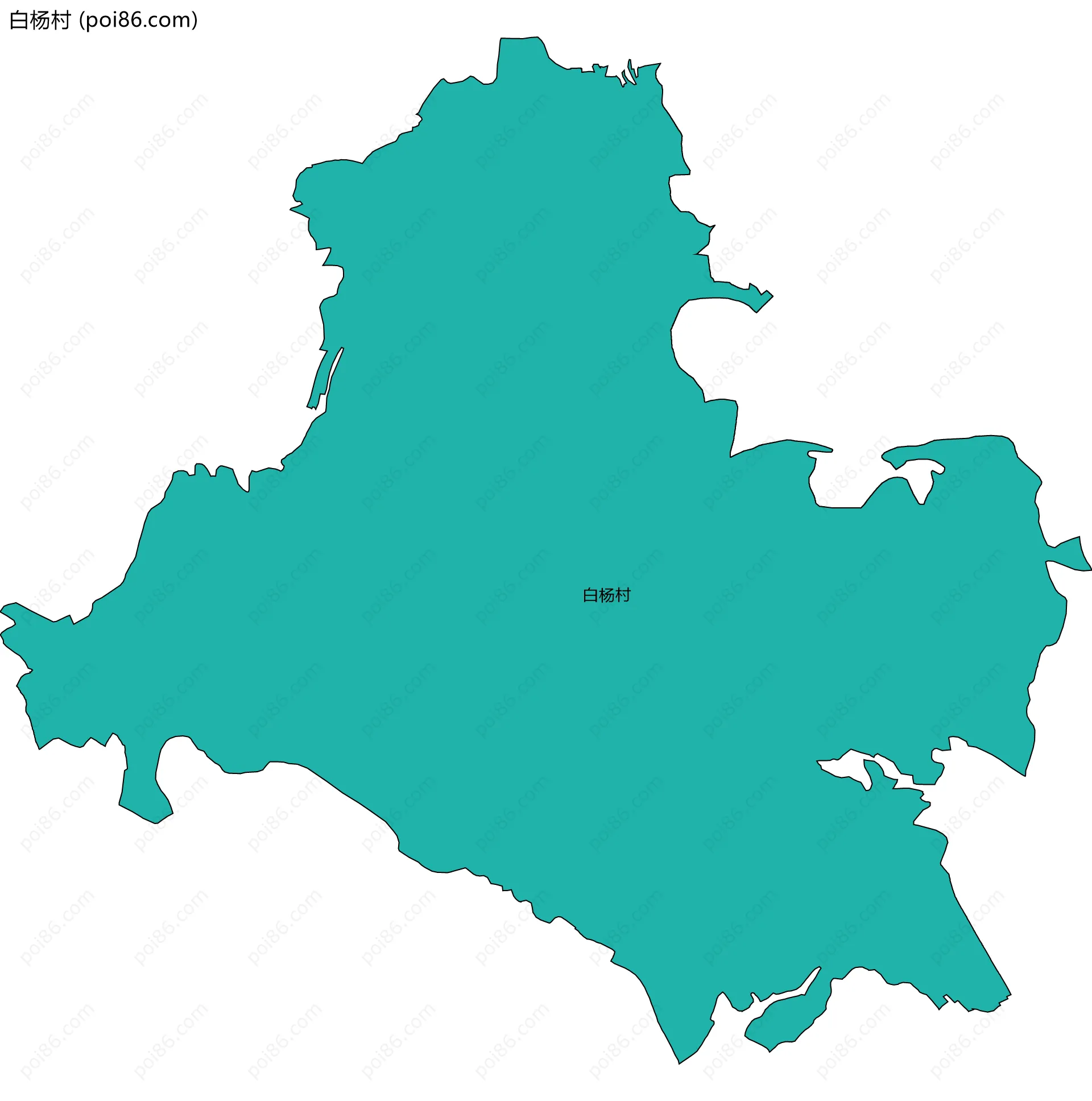白杨村边界地图