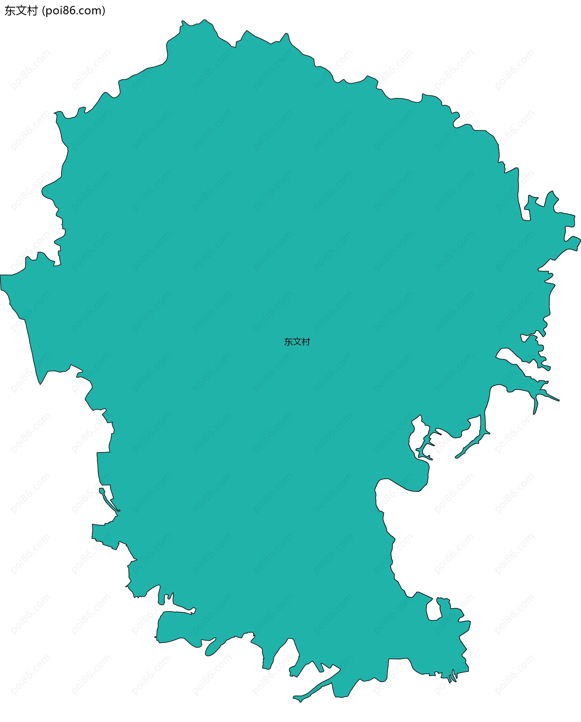 东文村边界地图