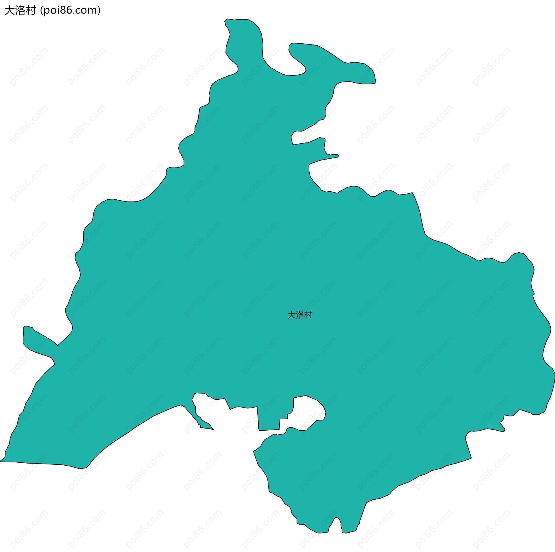 大洛村边界地图