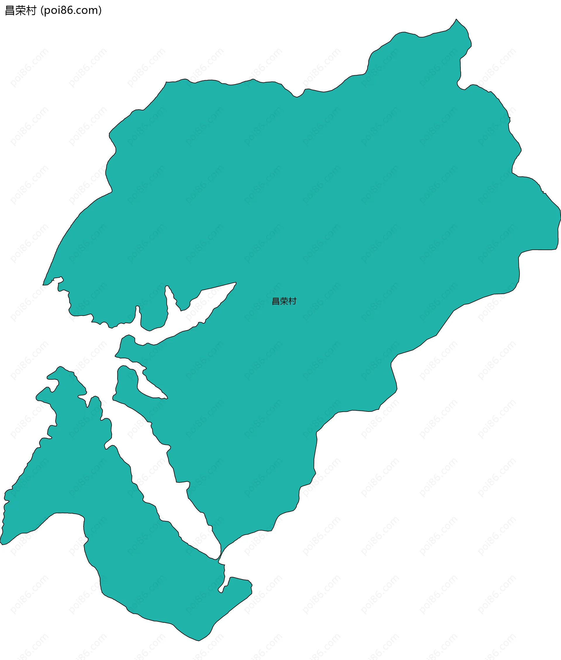 昌荣村边界地图