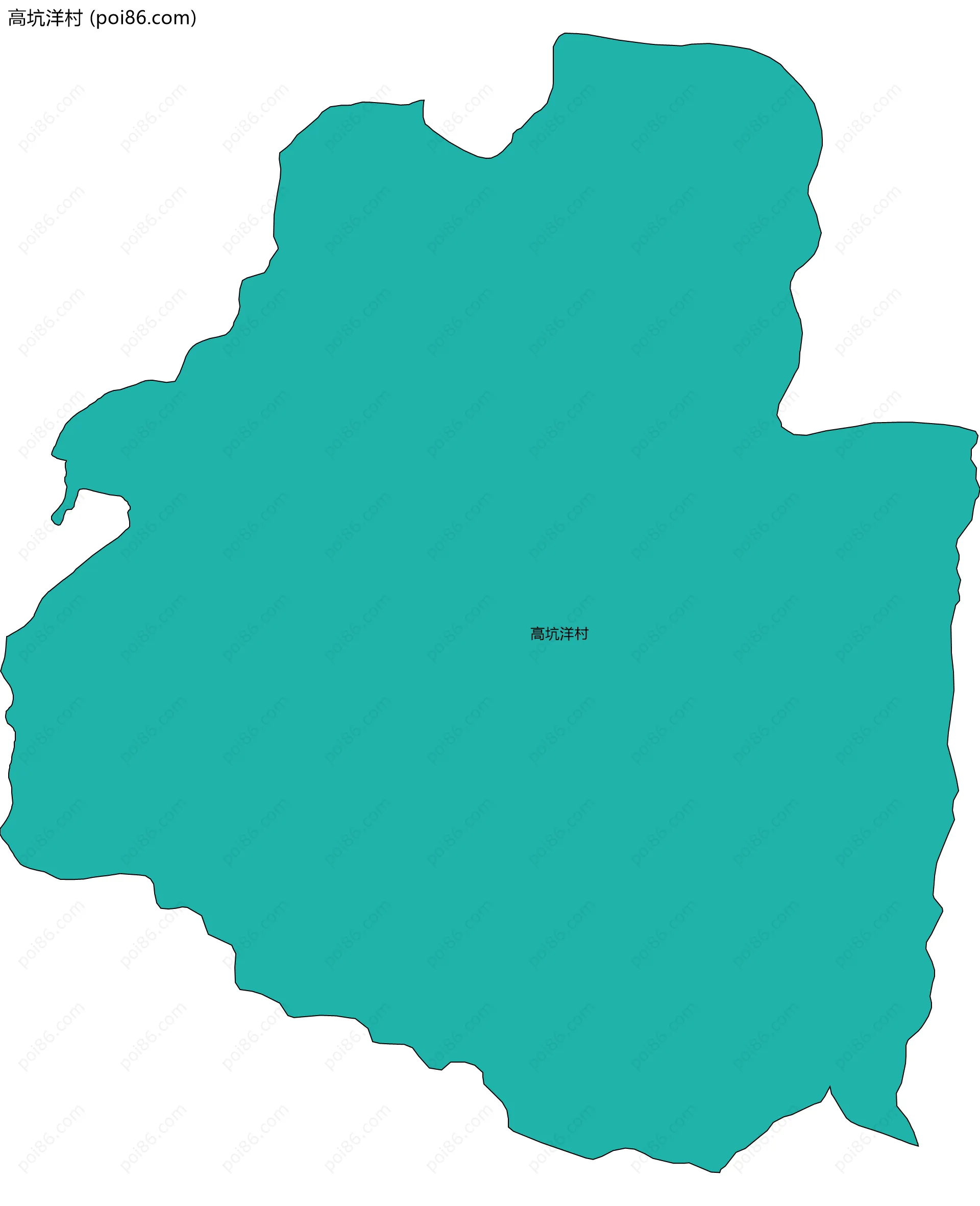 高坑洋村边界地图