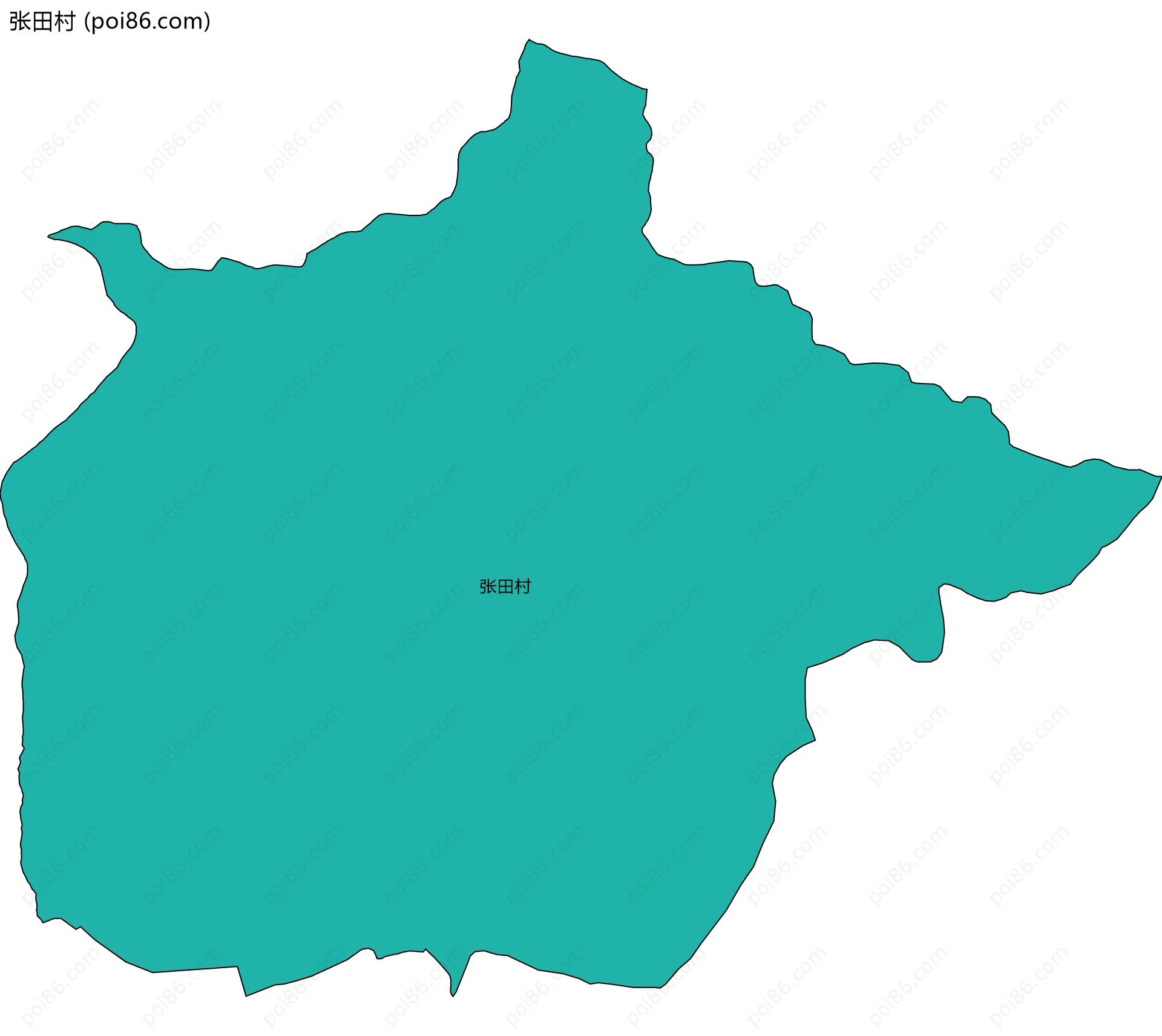 张田村边界地图