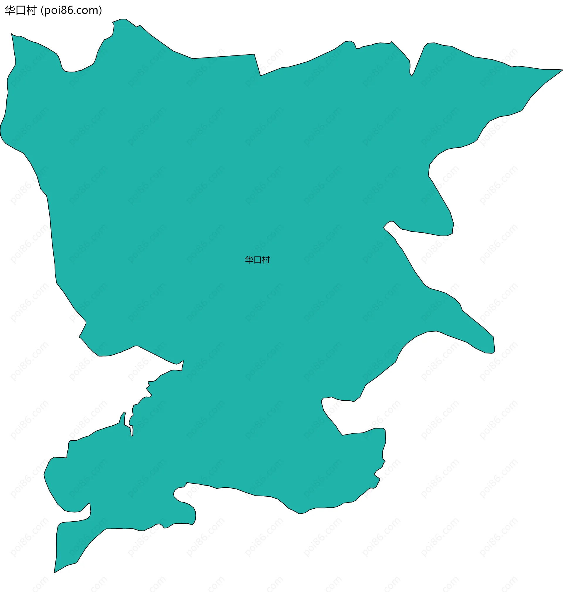 华口村边界地图