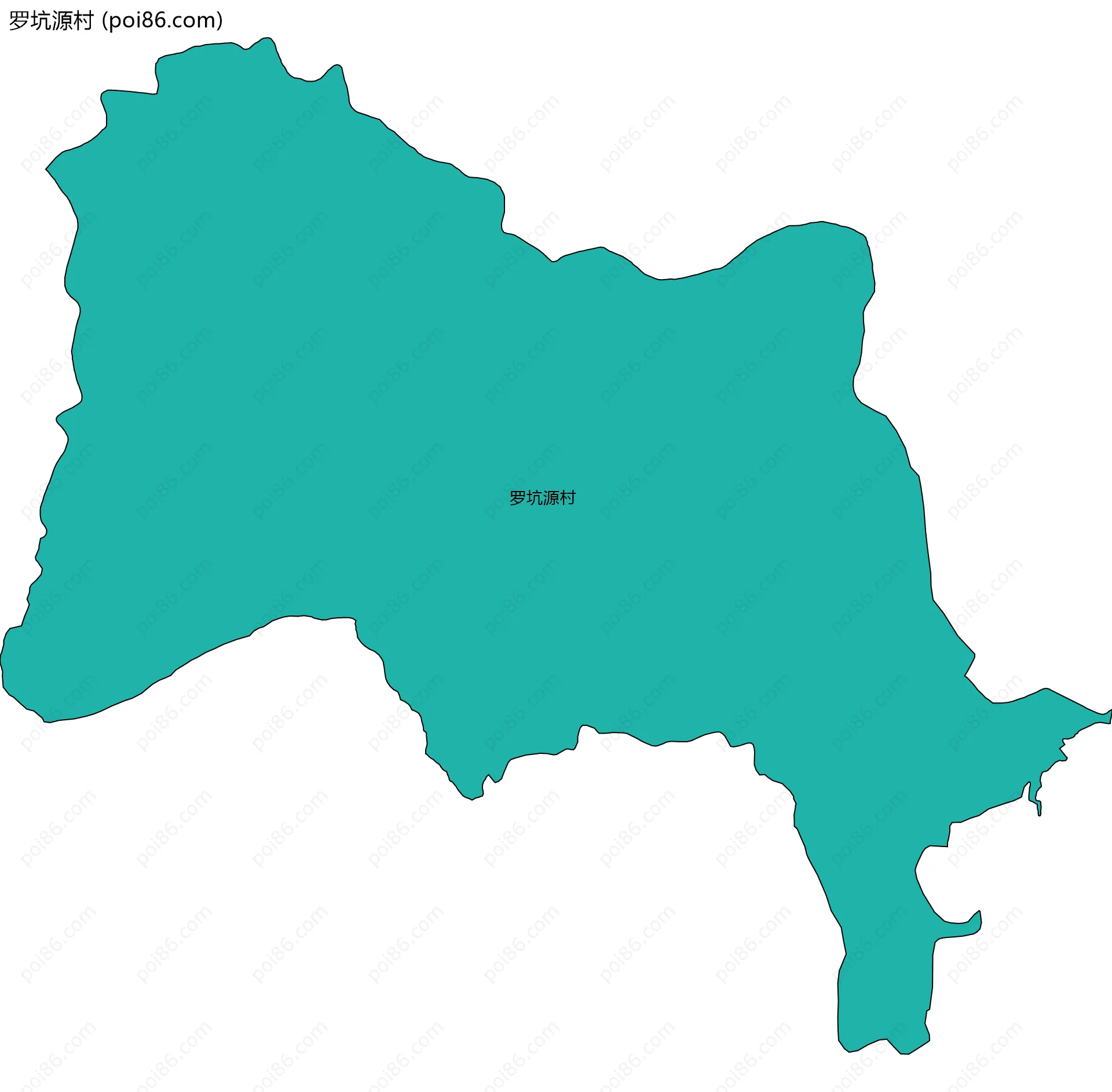 罗坑源村边界地图