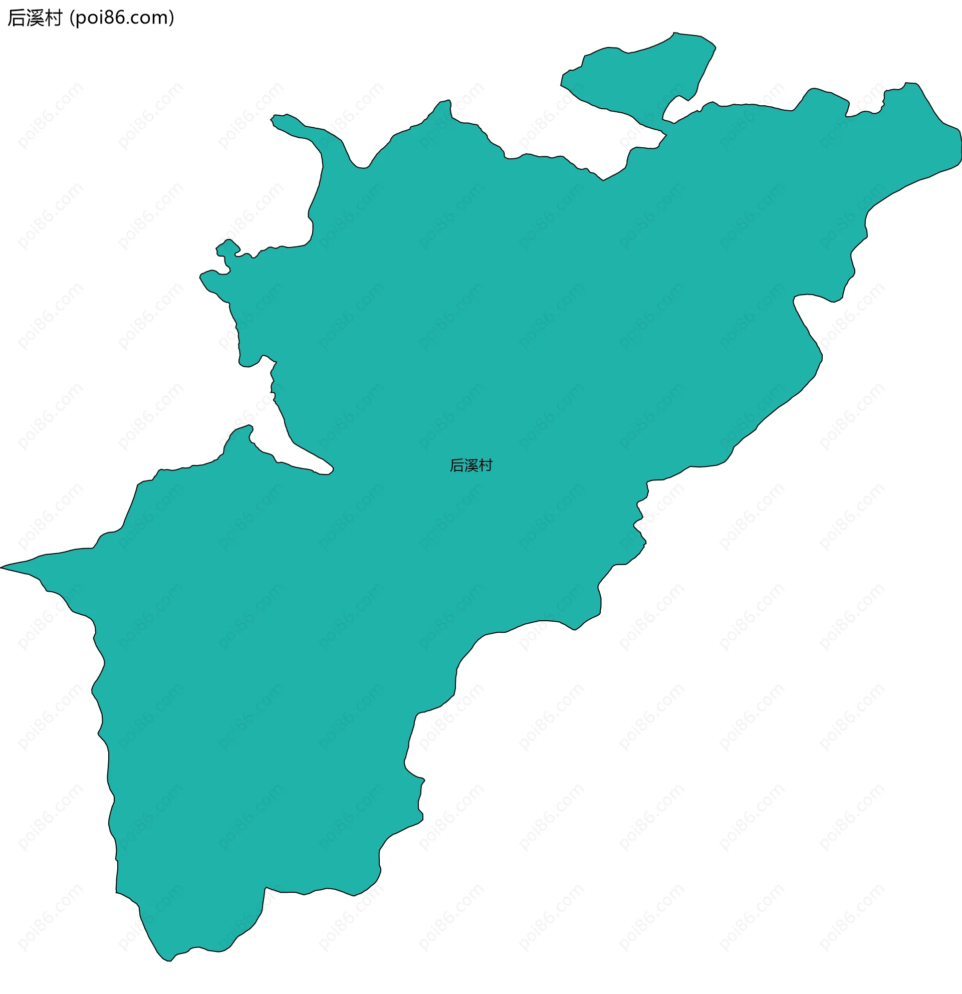 后溪村边界地图