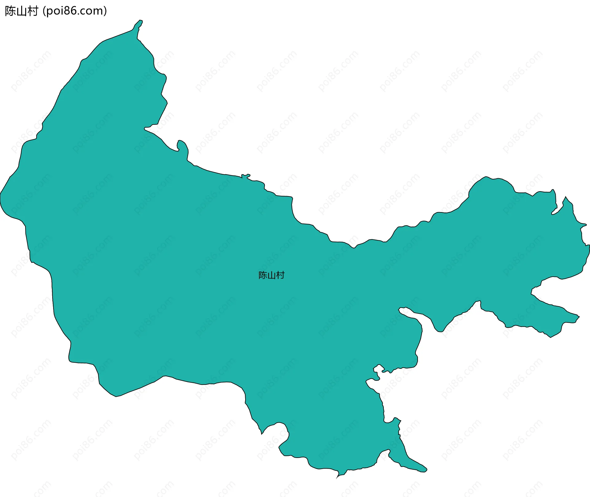 陈山村边界地图