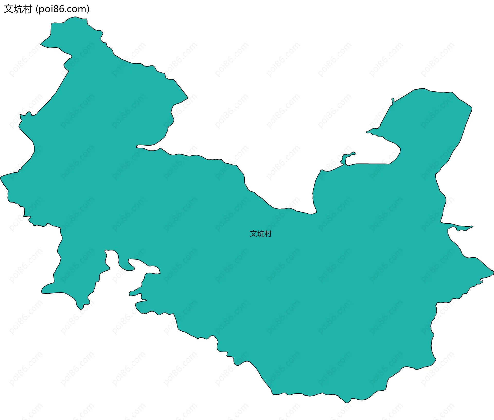文坑村边界地图