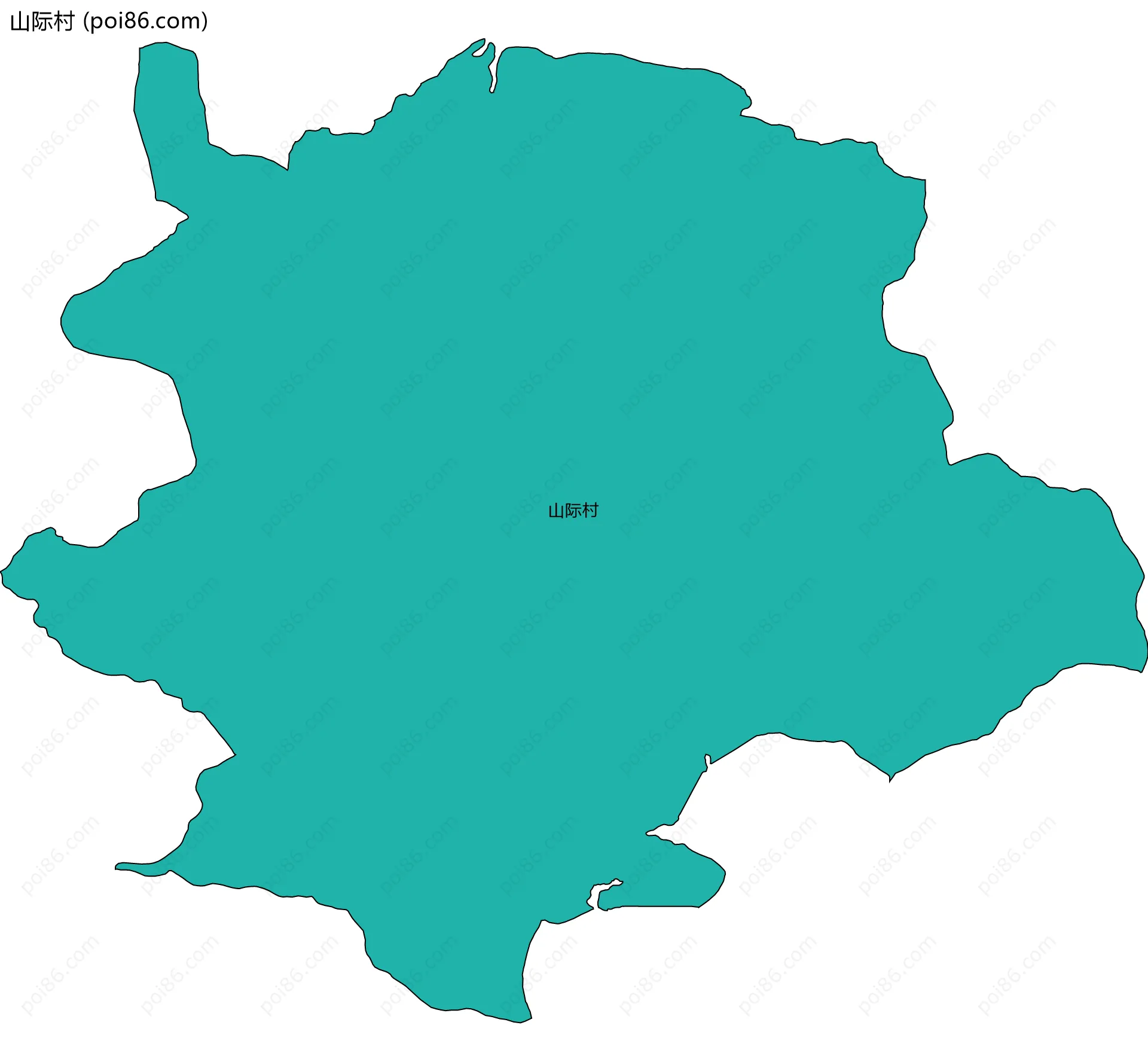山际村边界地图
