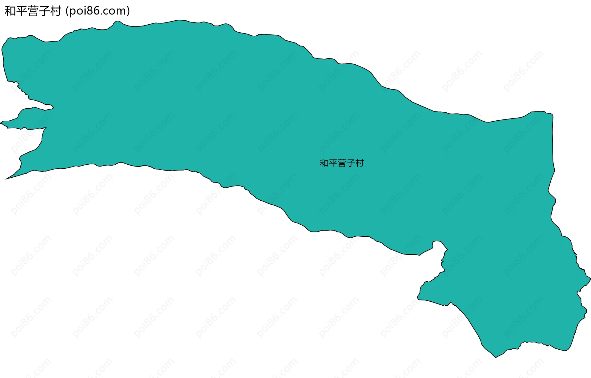 和平营子村边界地图