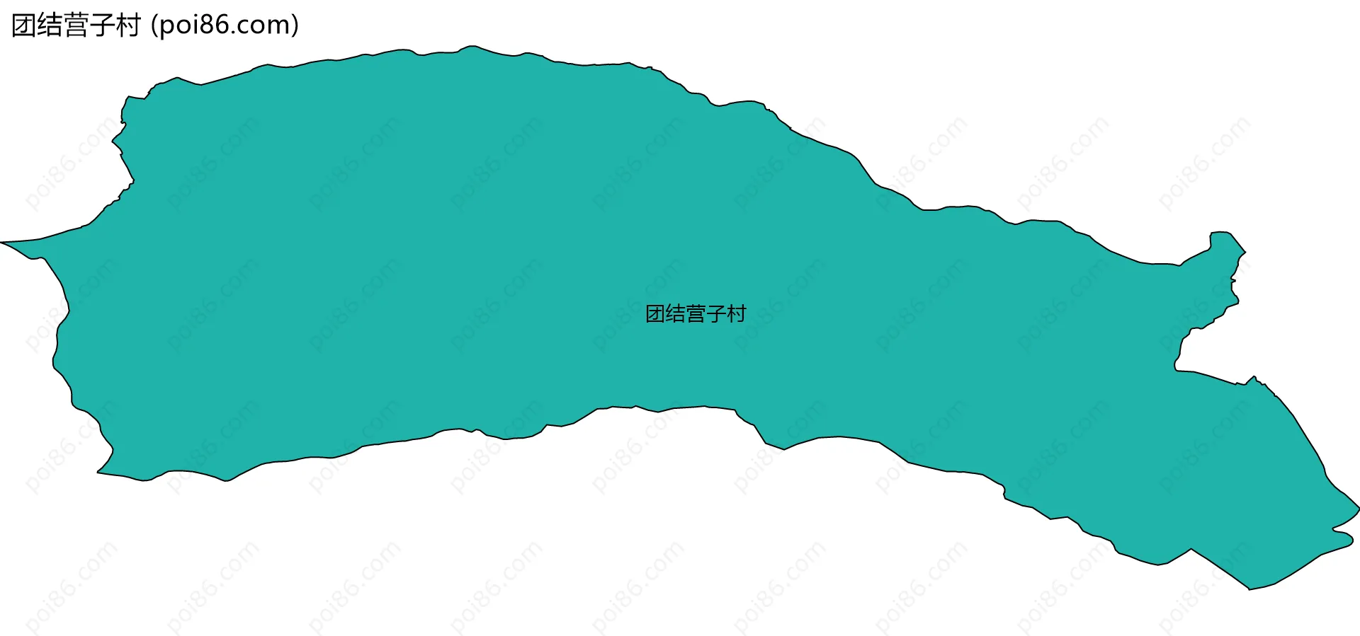 团结营子村边界地图