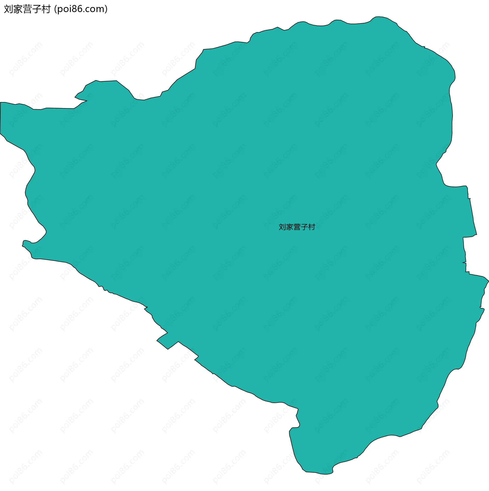 刘家营子村边界地图