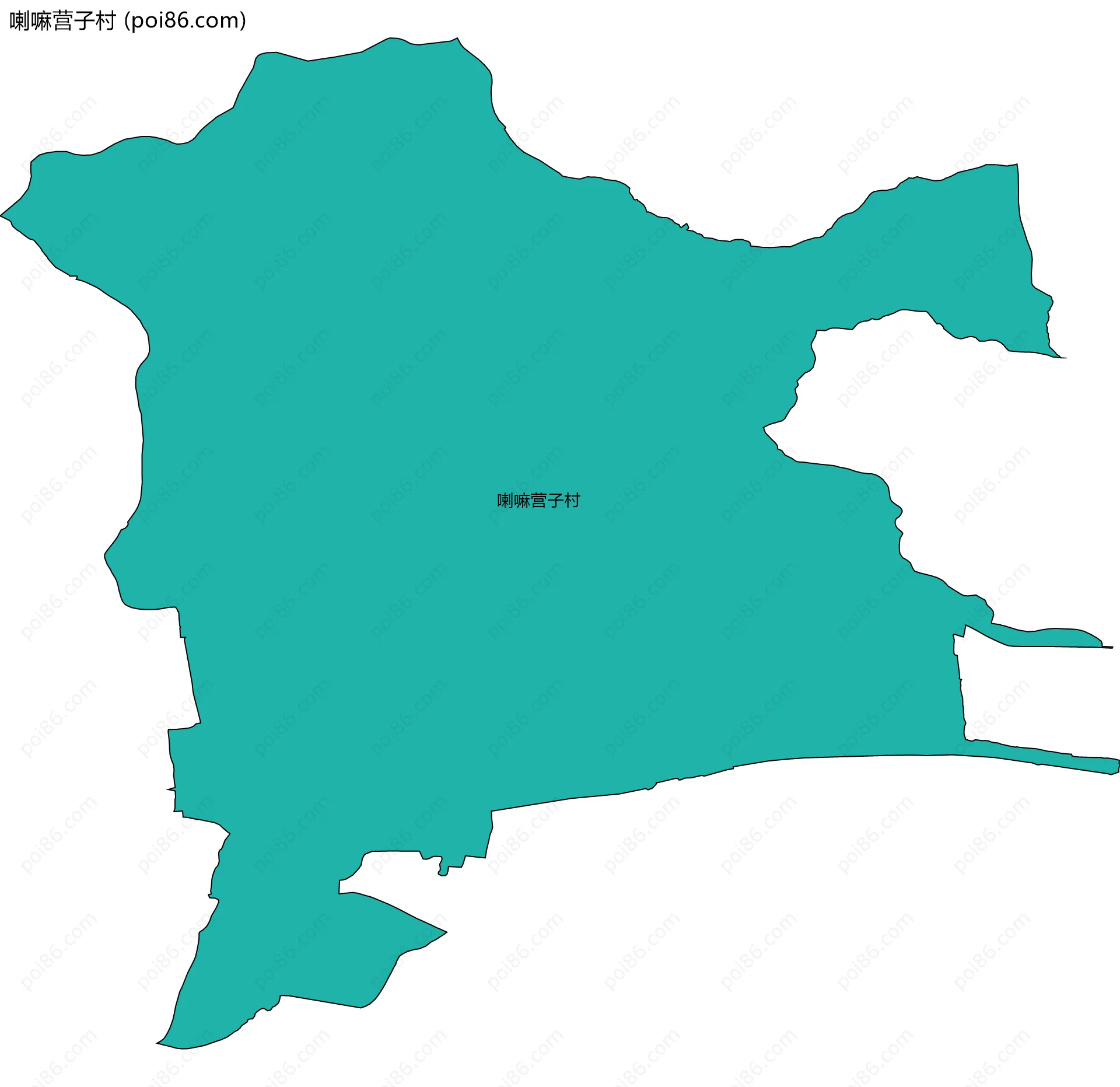 喇嘛营子村边界地图