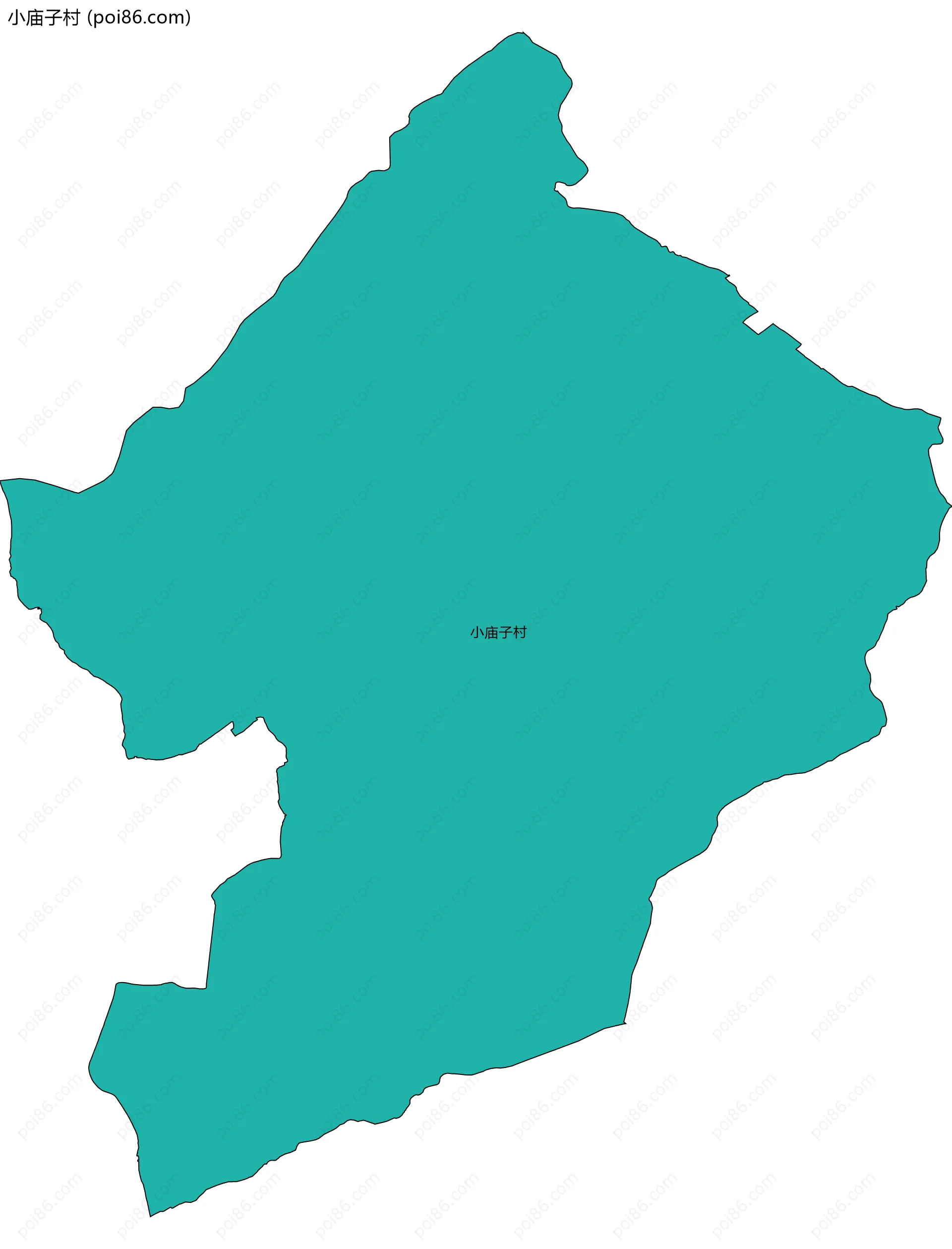 小庙子村边界地图