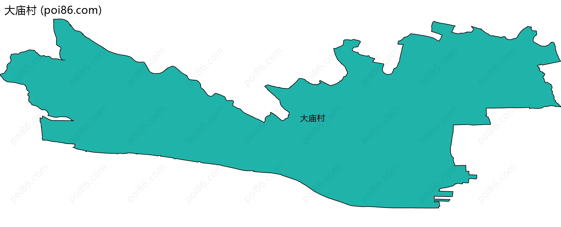 大庙村边界地图